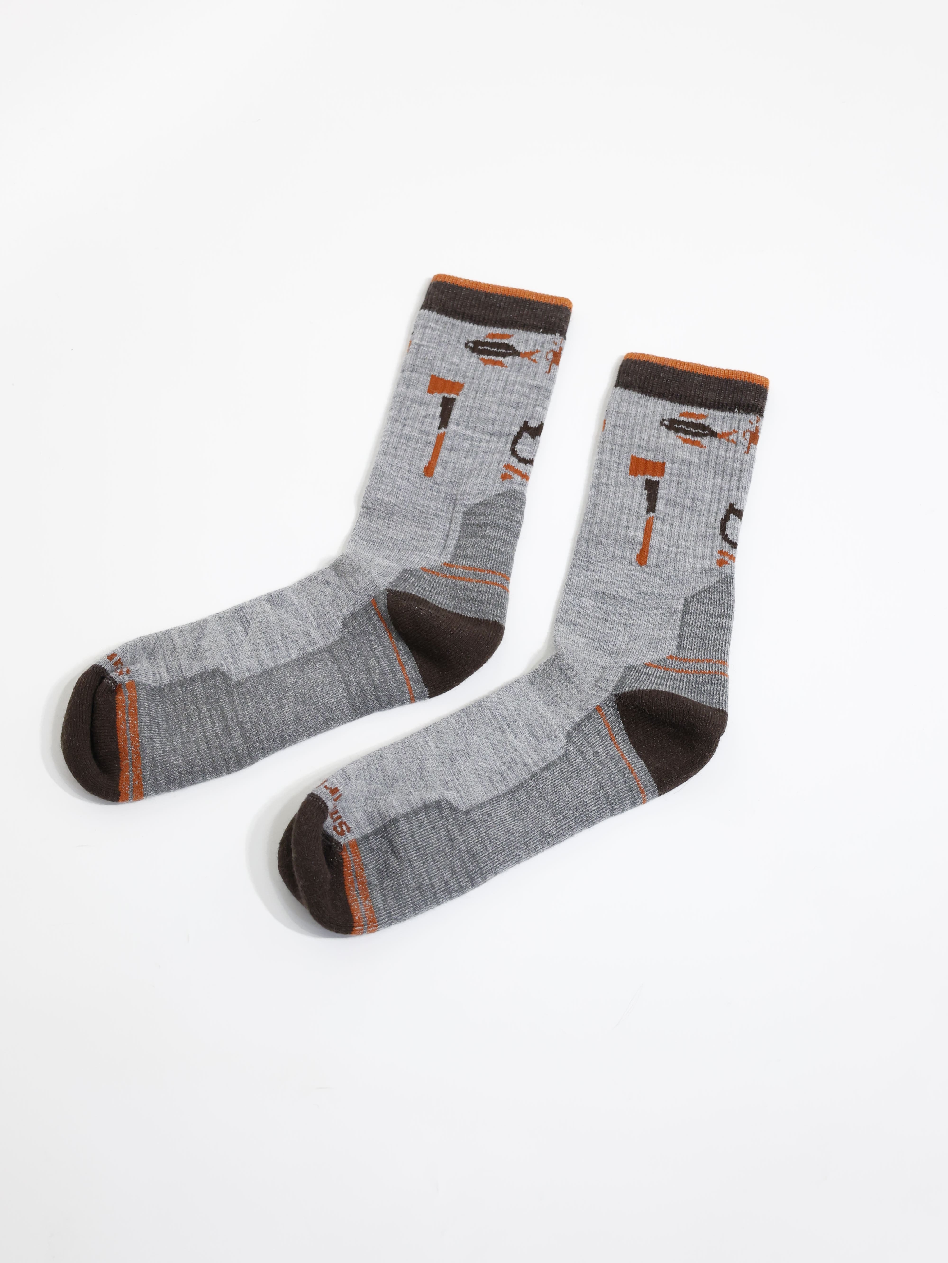 【 L 號】Smartwool 羊毛襪 Unisex 機能戶外全輕量減震中長襪 趣露營 淺灰 SW002262039