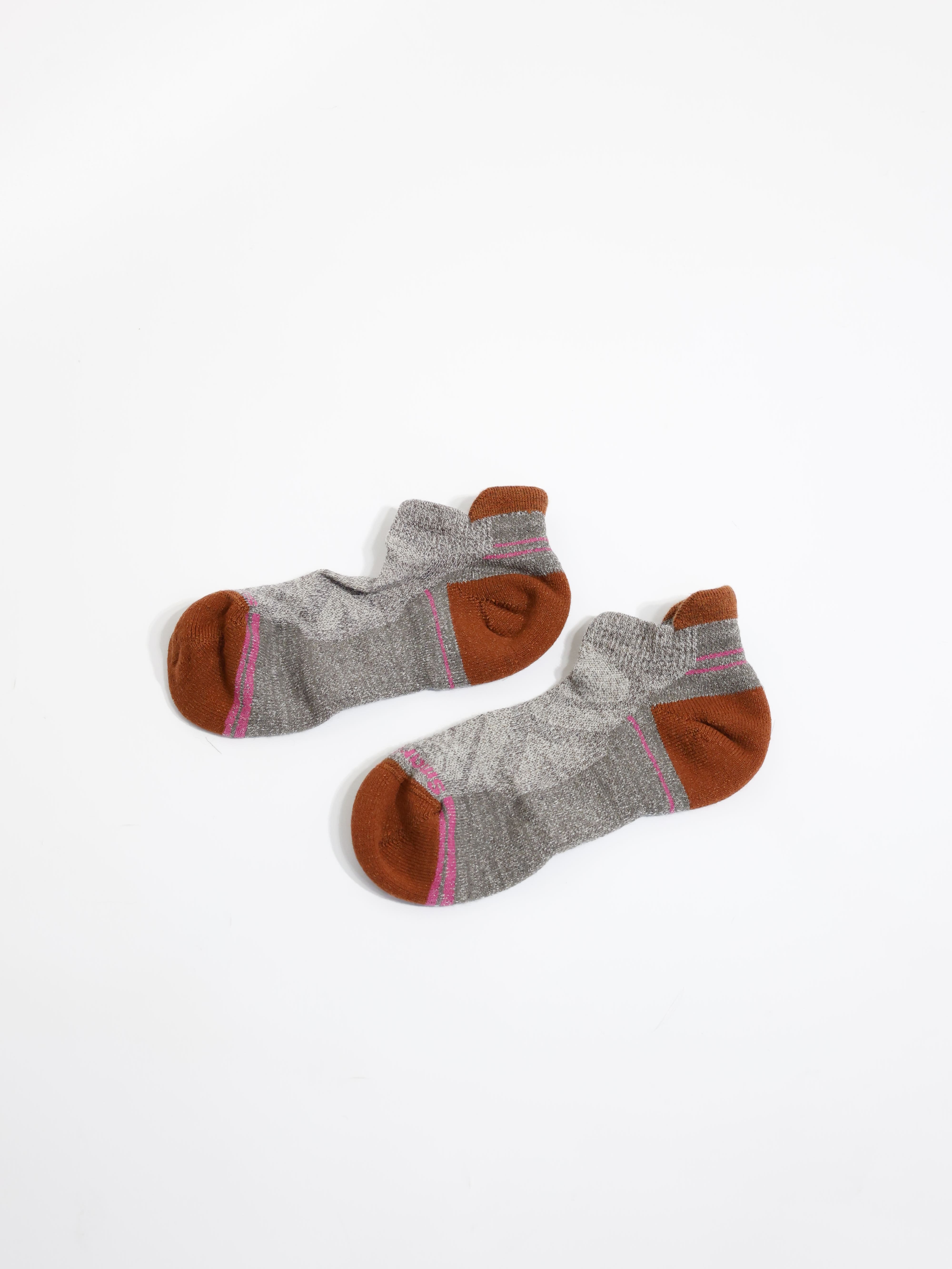 【 S 號】Smartwool 羊毛襪 女 機能戶外全輕量減震踝襪 灰褐 SW001570G26-S