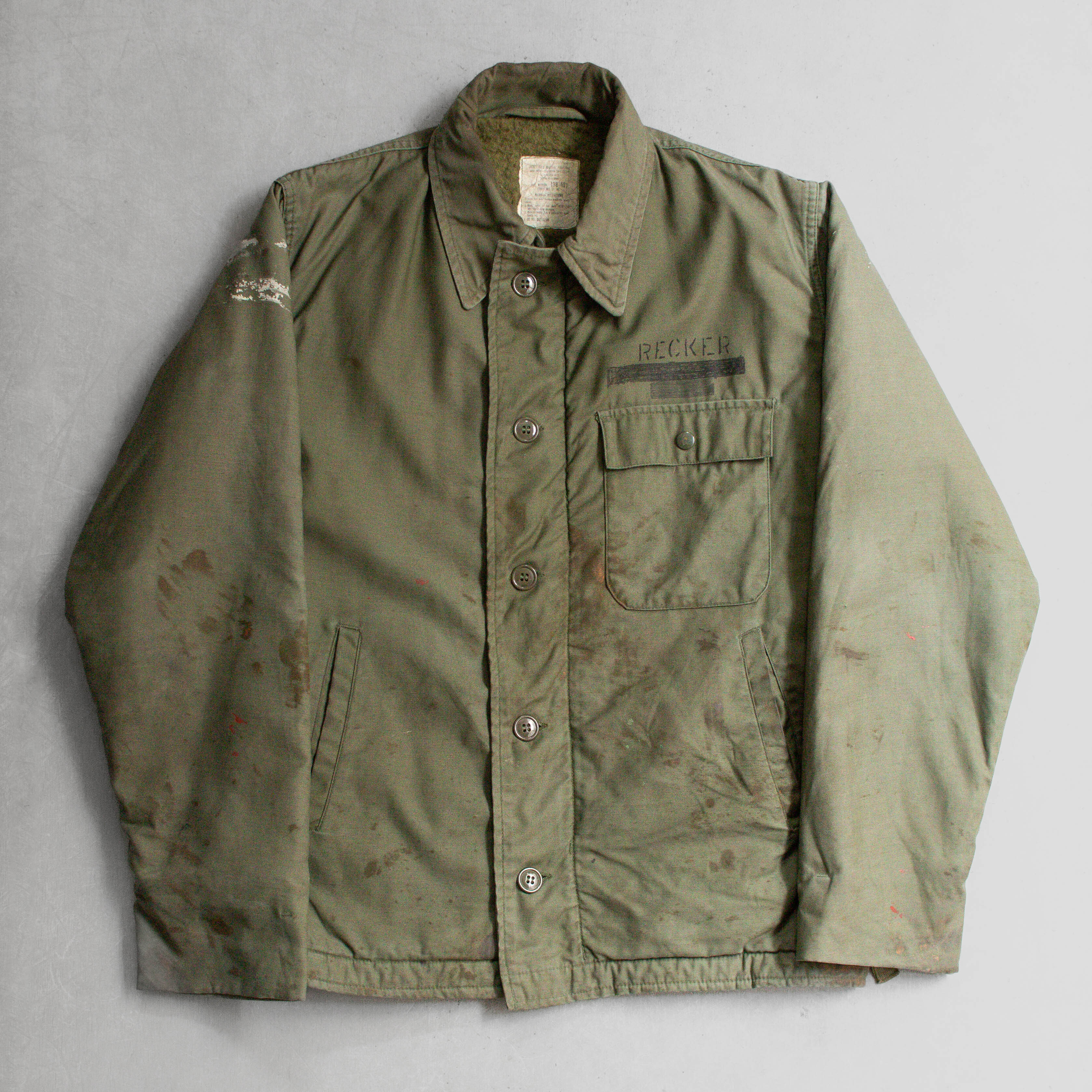 80S US NAVY A2 DECK JACKET 美軍 海軍 軍綠 甲板 夾克 軍外套 A