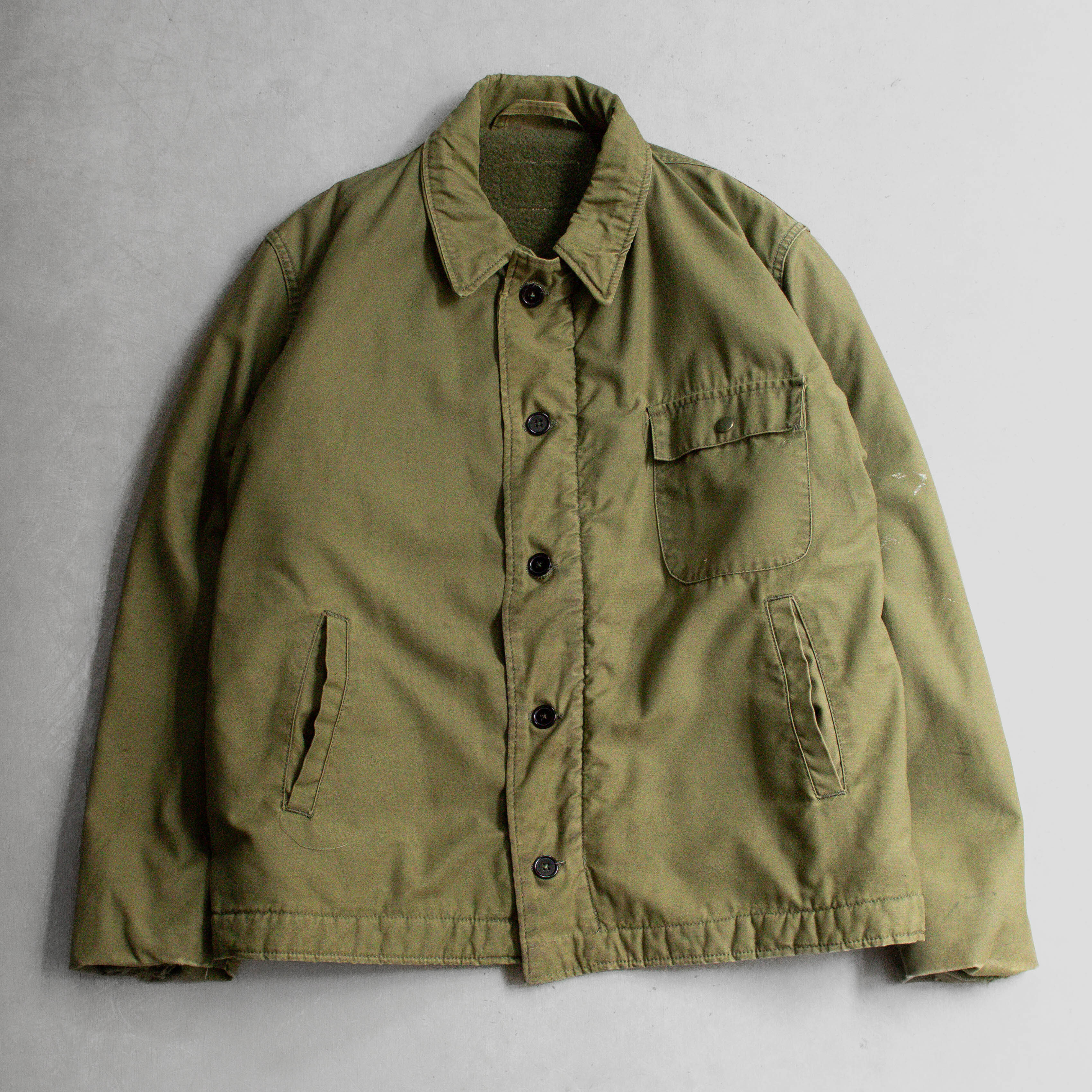 60-70S US NAVY A2 DECK JACKET 美軍 海軍 軍綠 甲板 夾克 軍外套 D