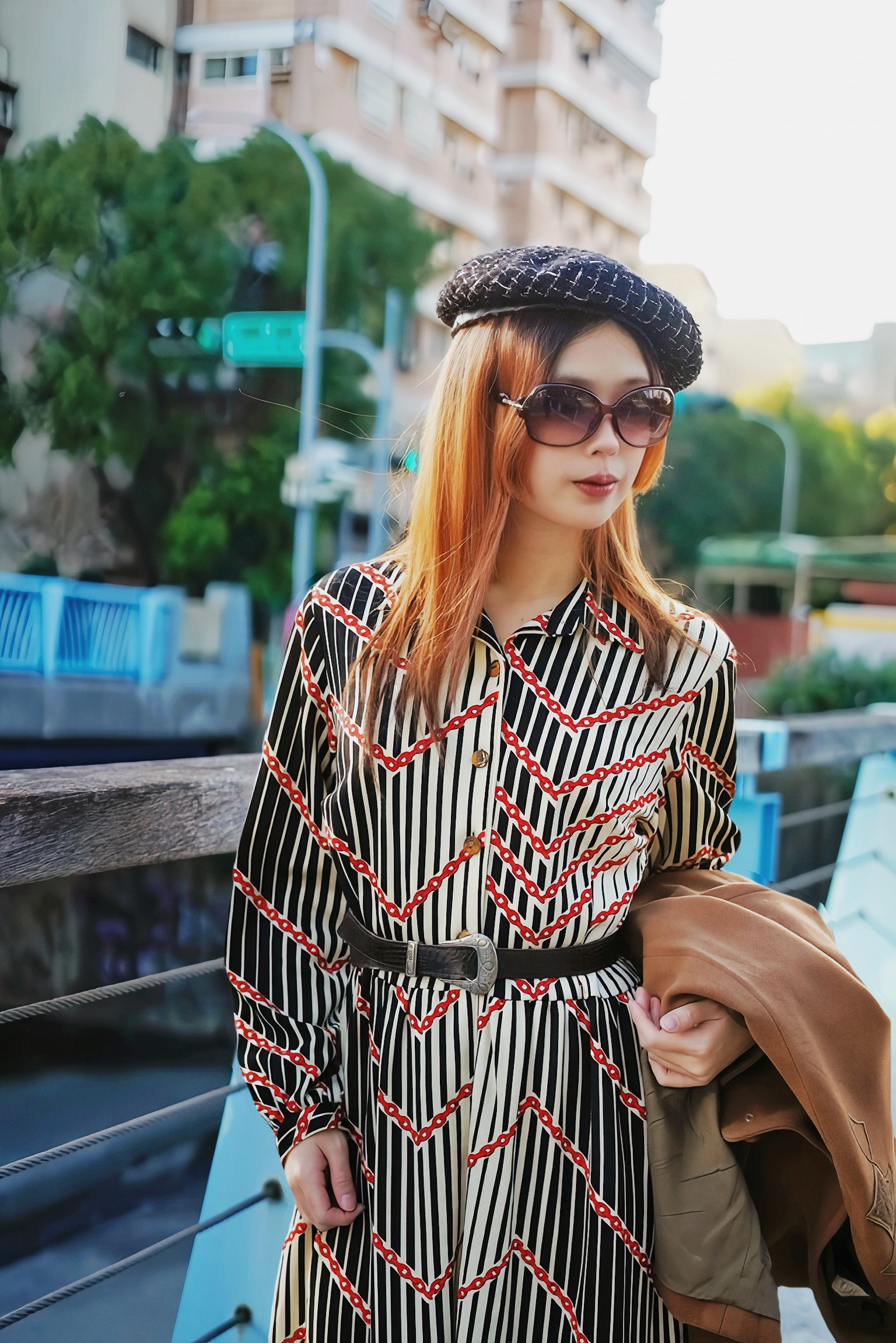 Vintage Dress/昭和風排扣襯衫洋裝