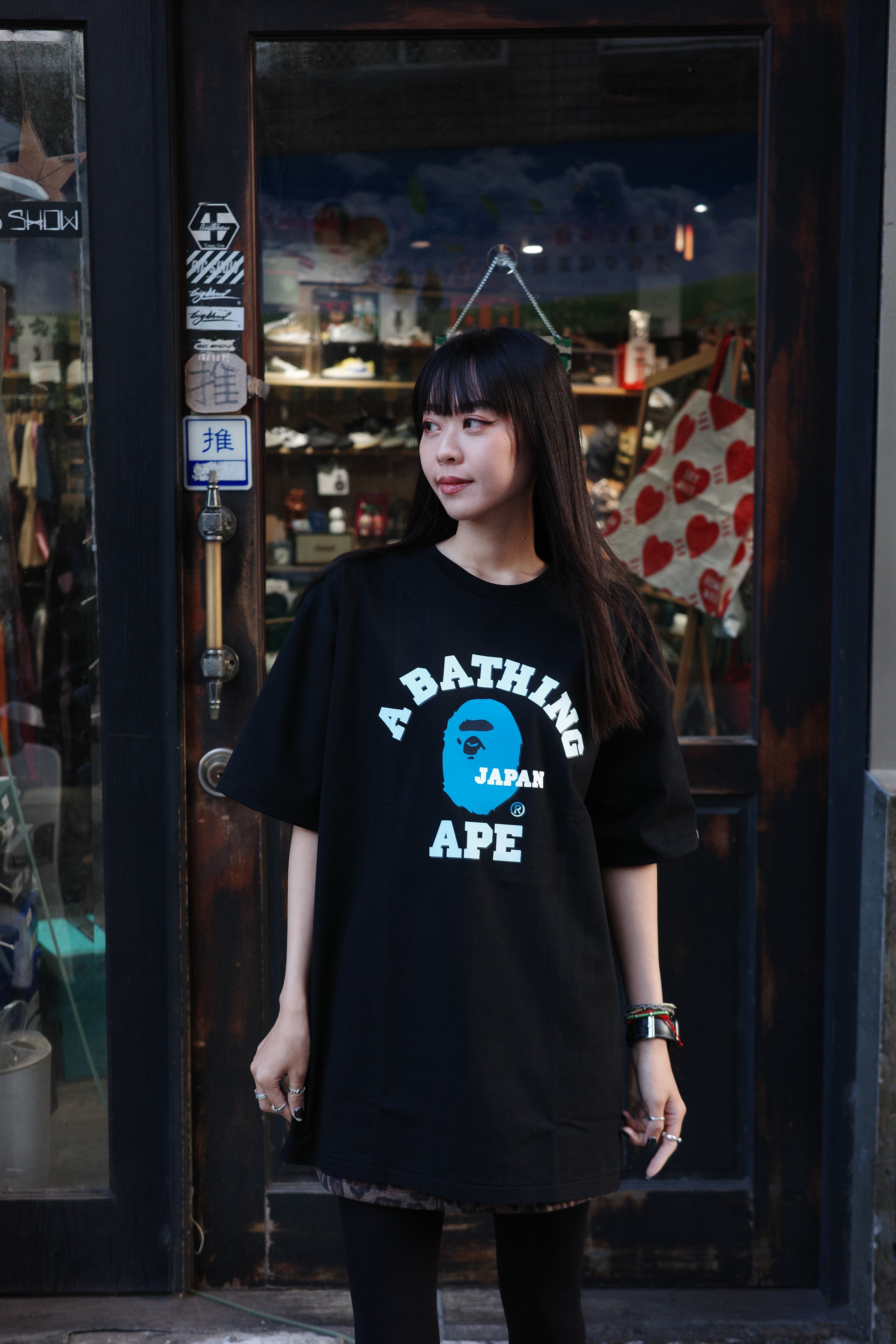 Bape 日本藍大猿頭 Japan College tee