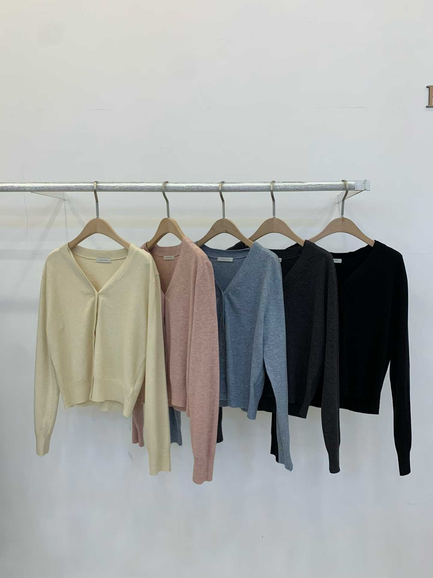 FP5334 V領混色假兩邊羊毛外套