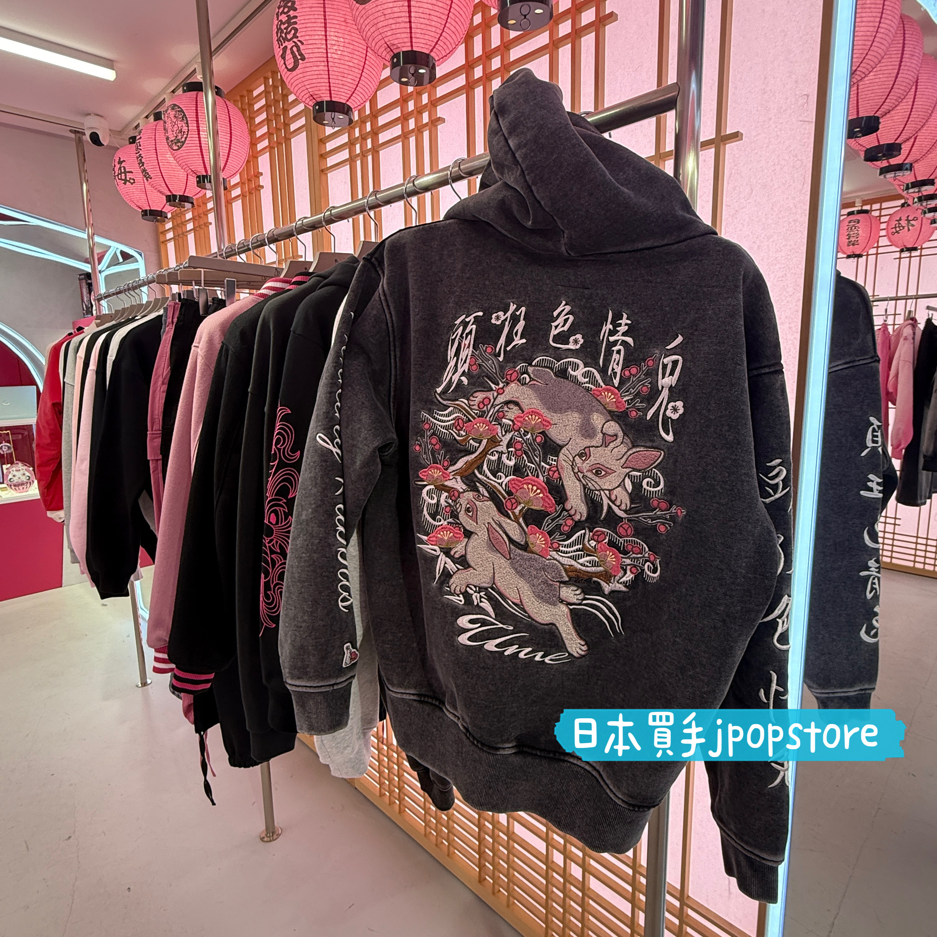 FR2 梅 Wash Embroidery HOODED ZIP UP