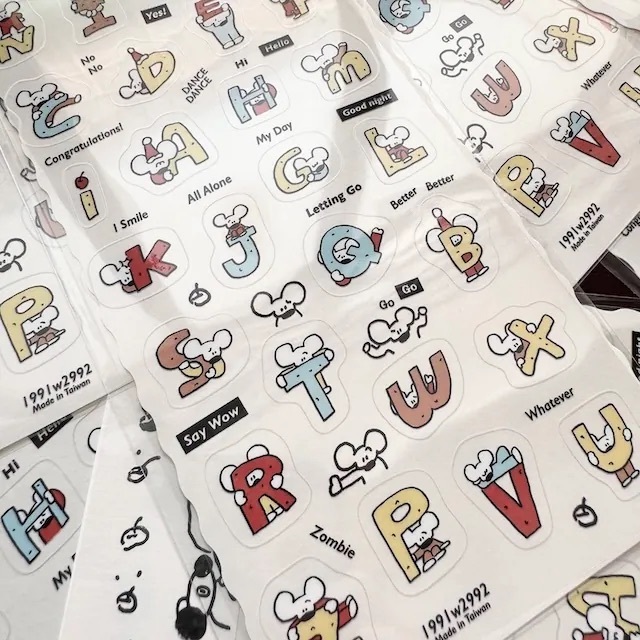 1991w2992｜A to Z 透明貼紙