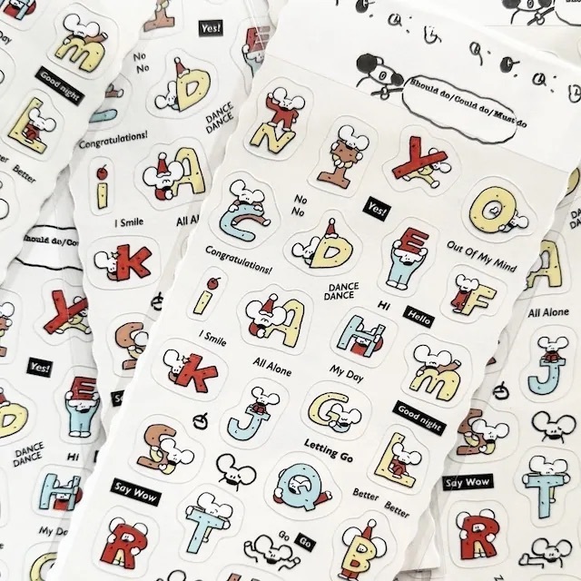 1991w2992｜A to Z 透明貼紙