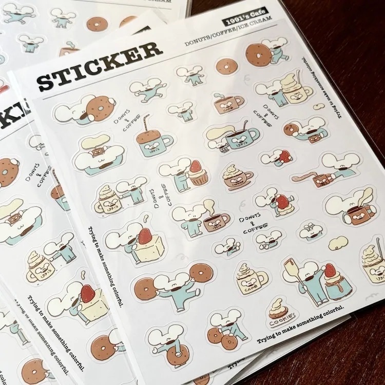 1991w2992｜鼠老闆的甜點計劃 透明貼紙