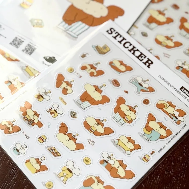 1991w2992｜烤焦胖松鼠 透明貼紙