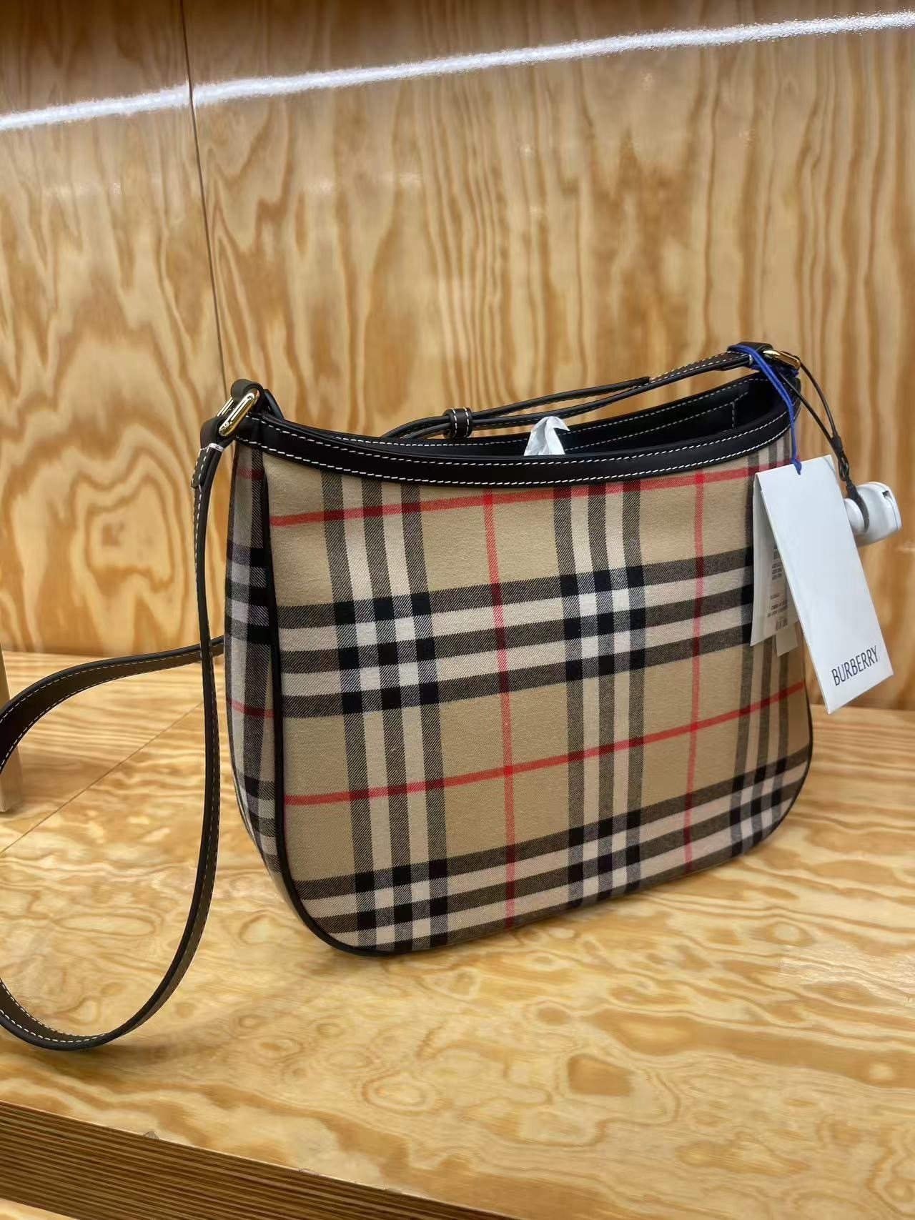Burberry LL Vintage Check Satchel bag Archive beige