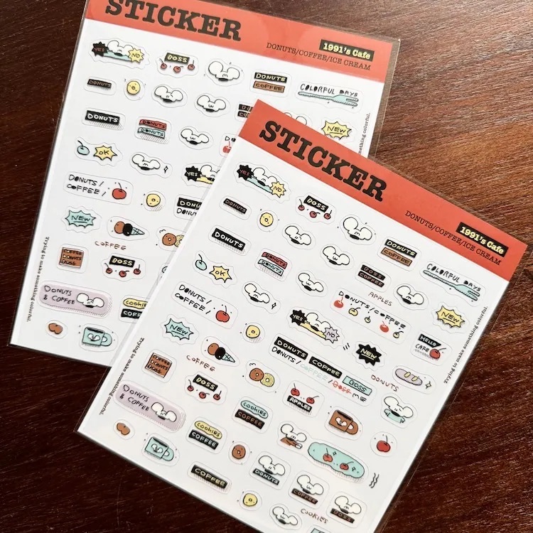 1991w2992｜甜甜圈危機 透明貼紙