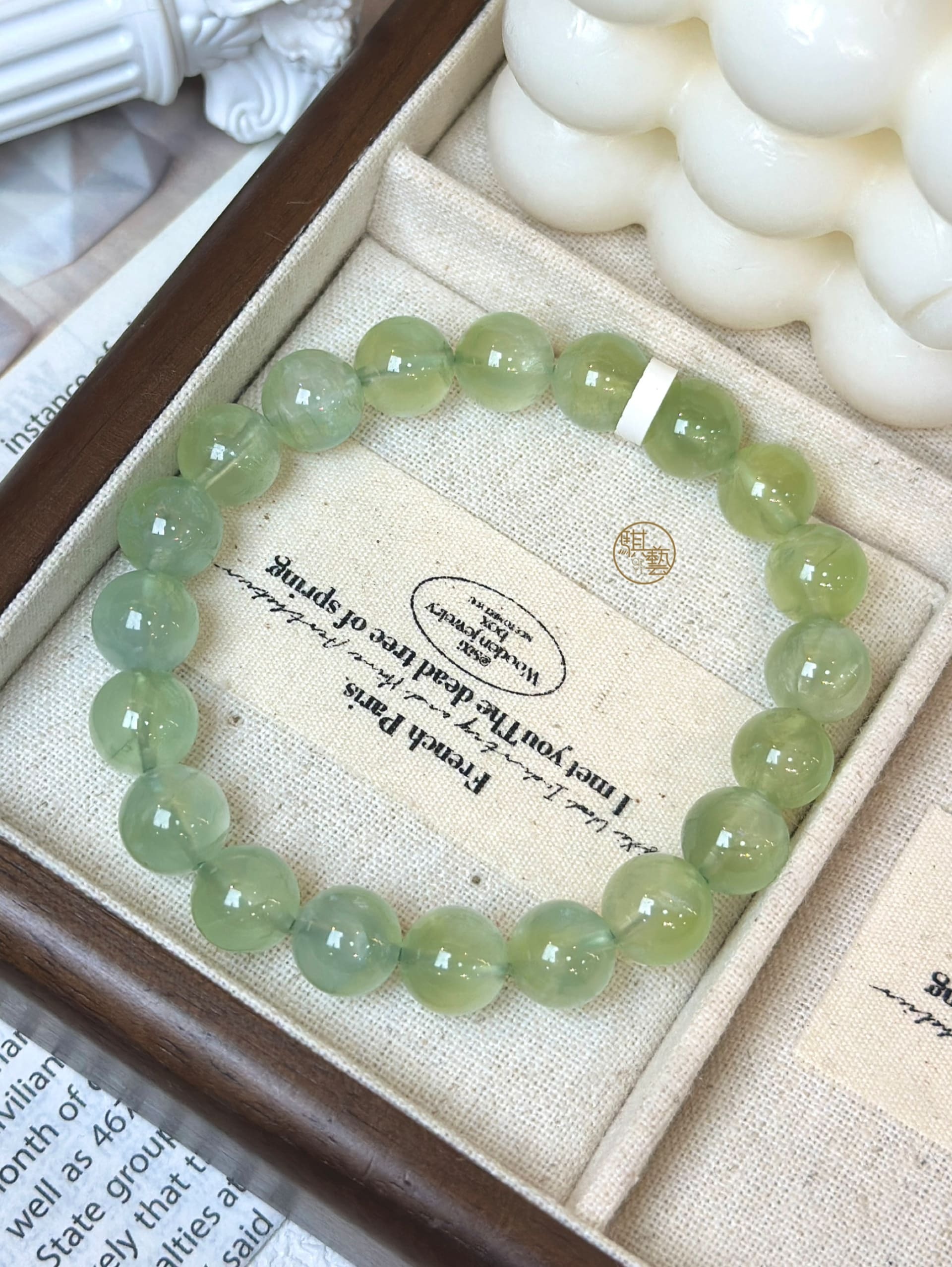 高品透體葡萄石 10mm｜情緒安定 × 直覺提升 × 人際柔和