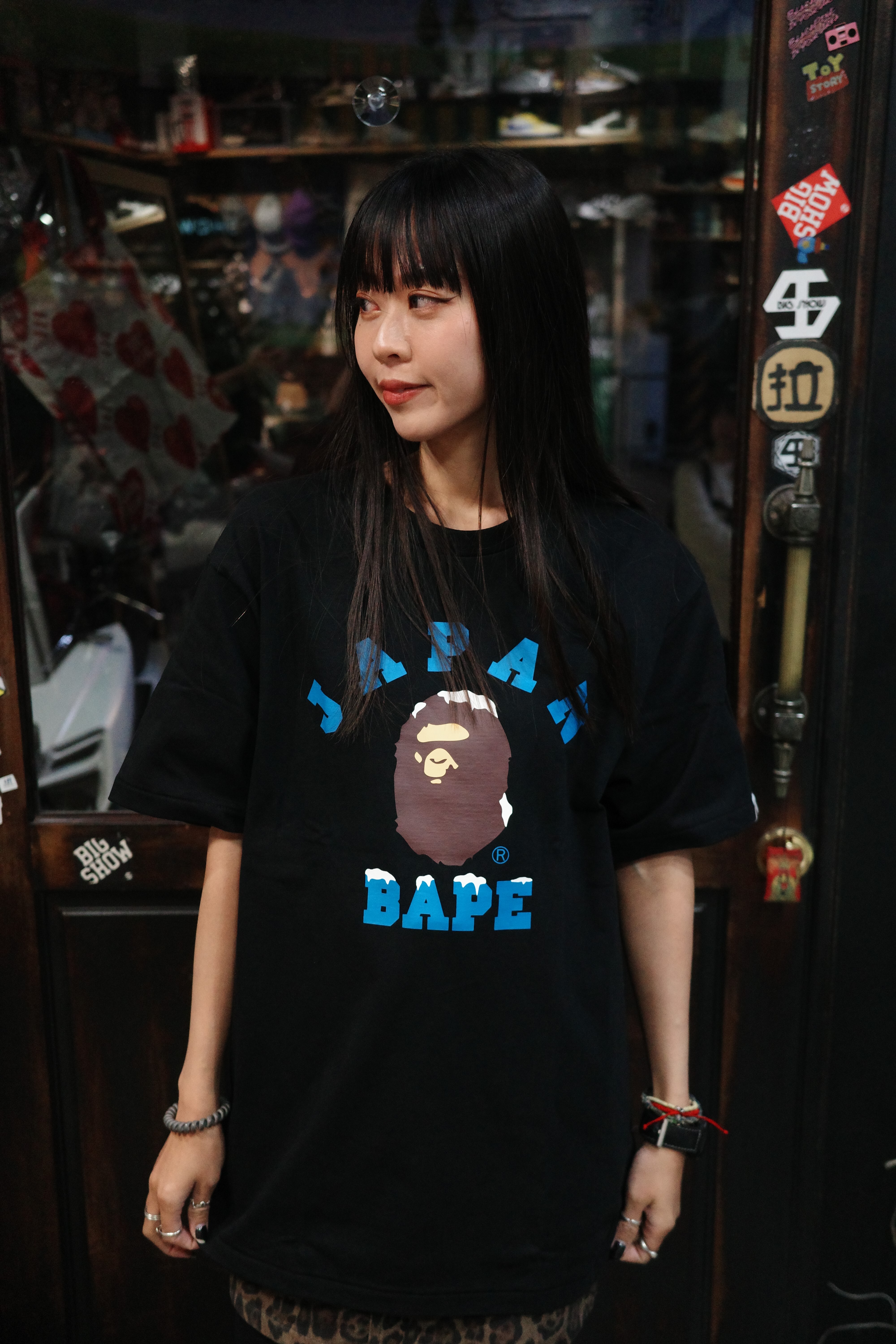 Bape 溶雪咖大猿頭 Japan City College tee