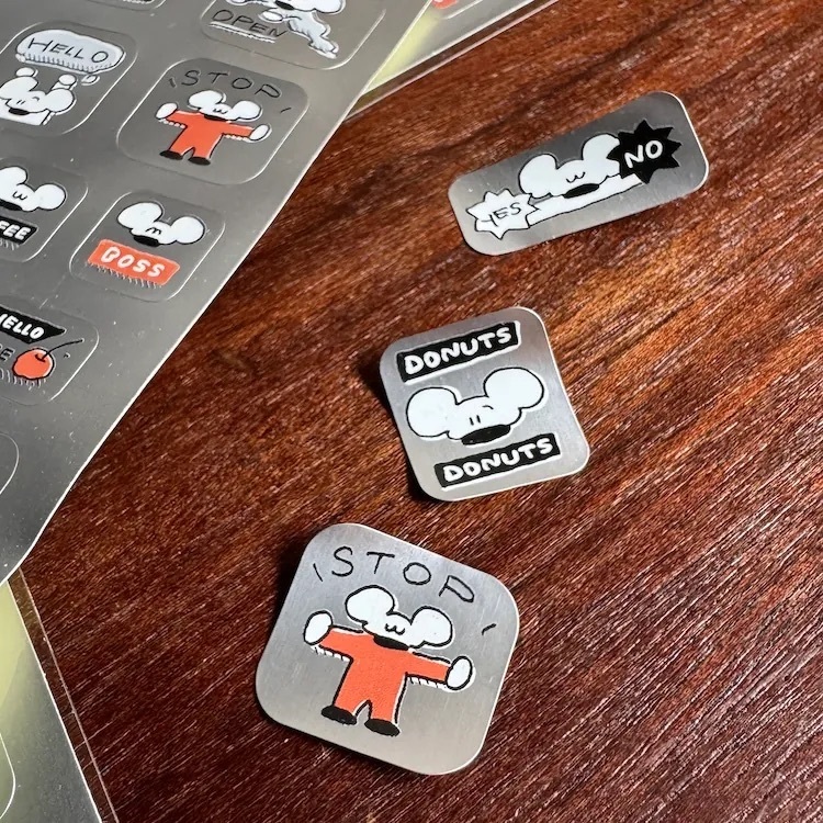 1991w2992｜甜甜圈危機 銀箔貼紙