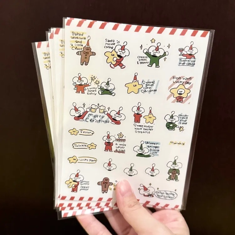 1991w2992｜Lucky Christmas 割型貼紙