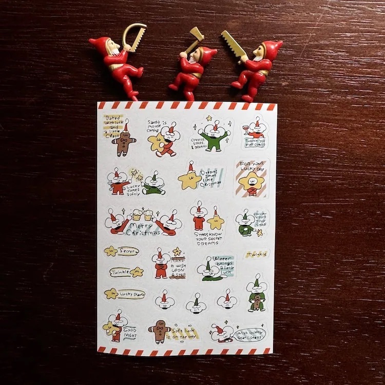 1991w2992｜Lucky Christmas 割型貼紙