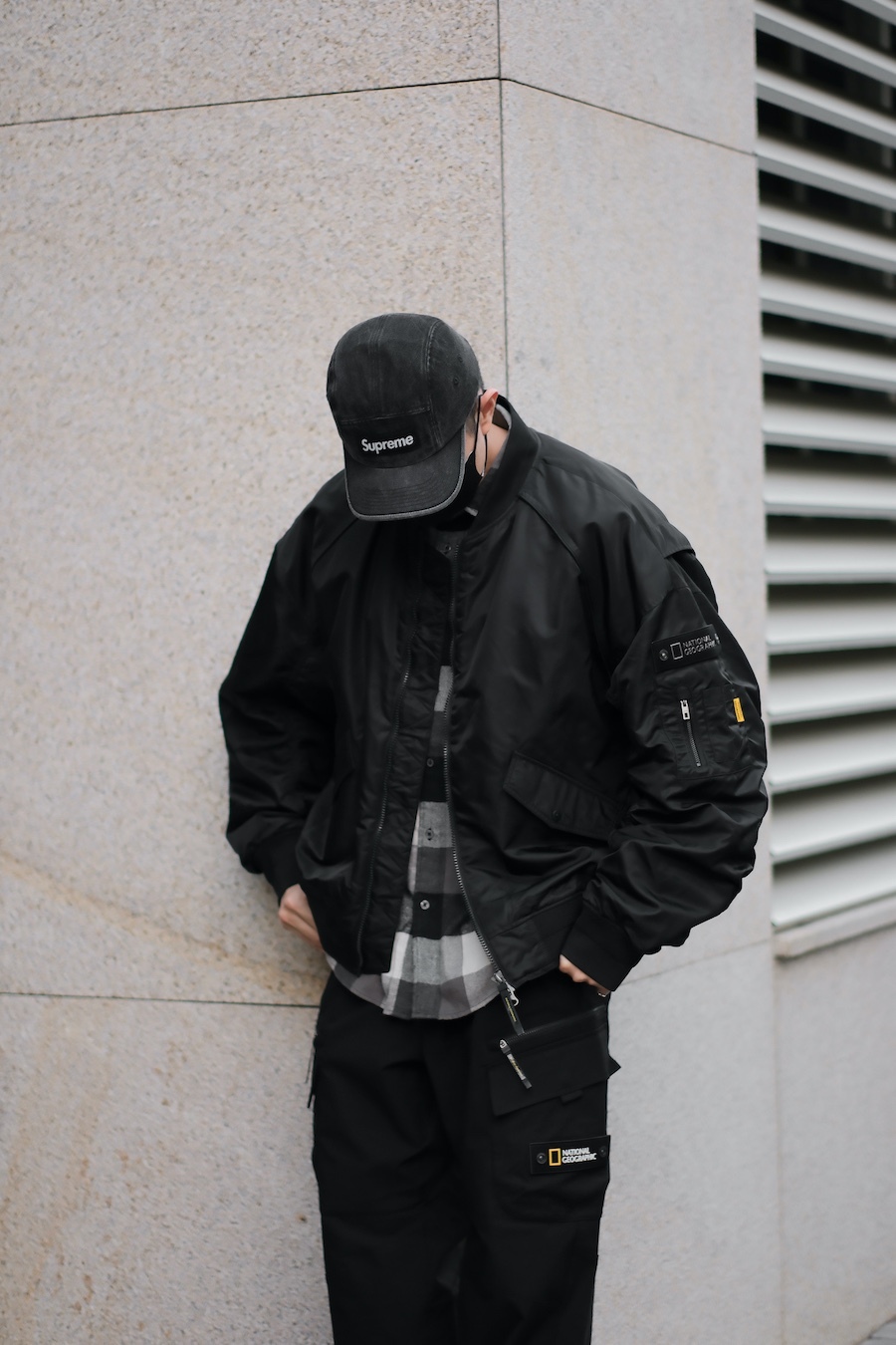 ⛰️National Geographic MA-1可拆式連帽 鋪棉飛行夾克