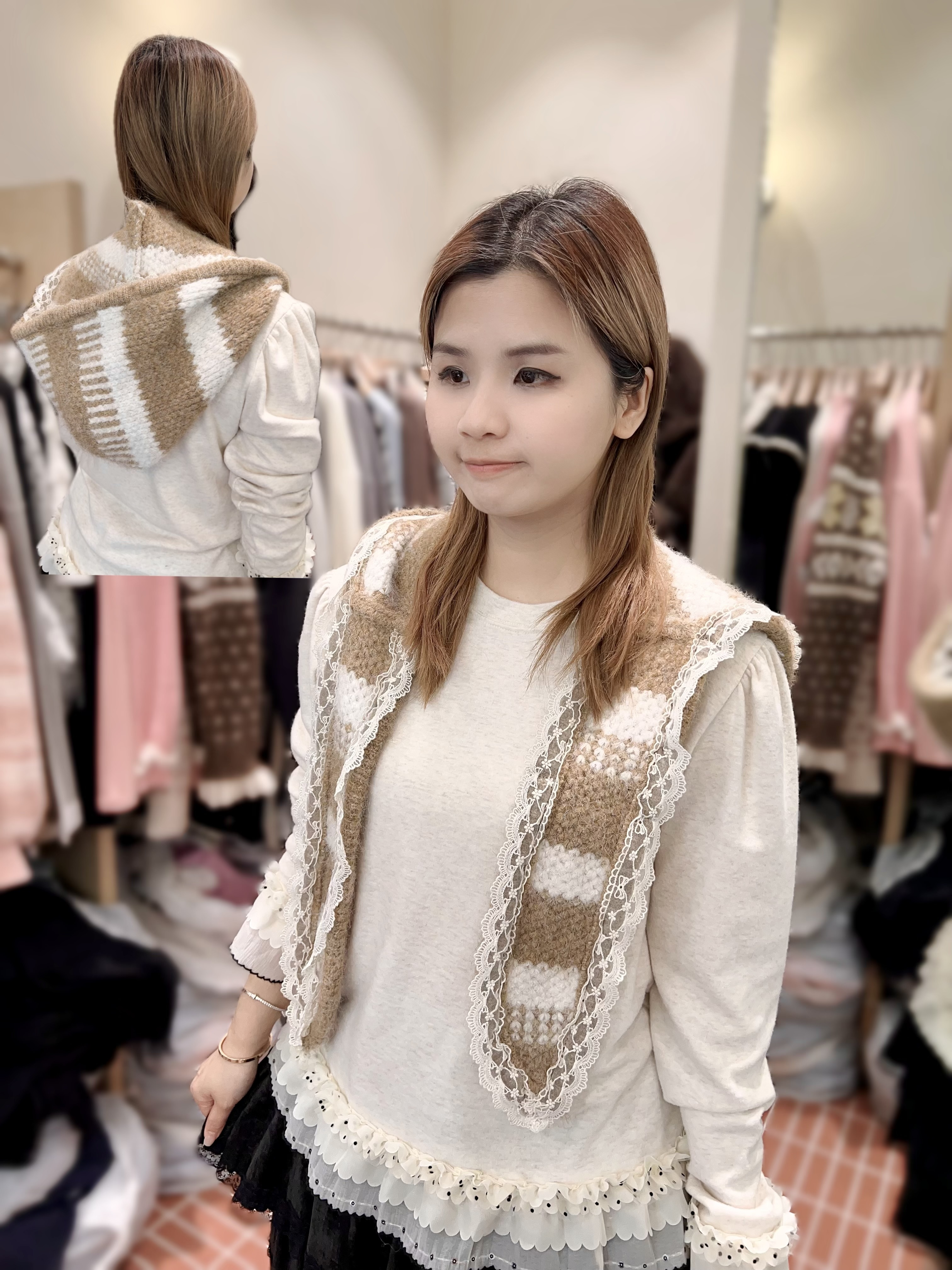 BE61 羊毛披肩 $429 (一口價)  羊毛30%