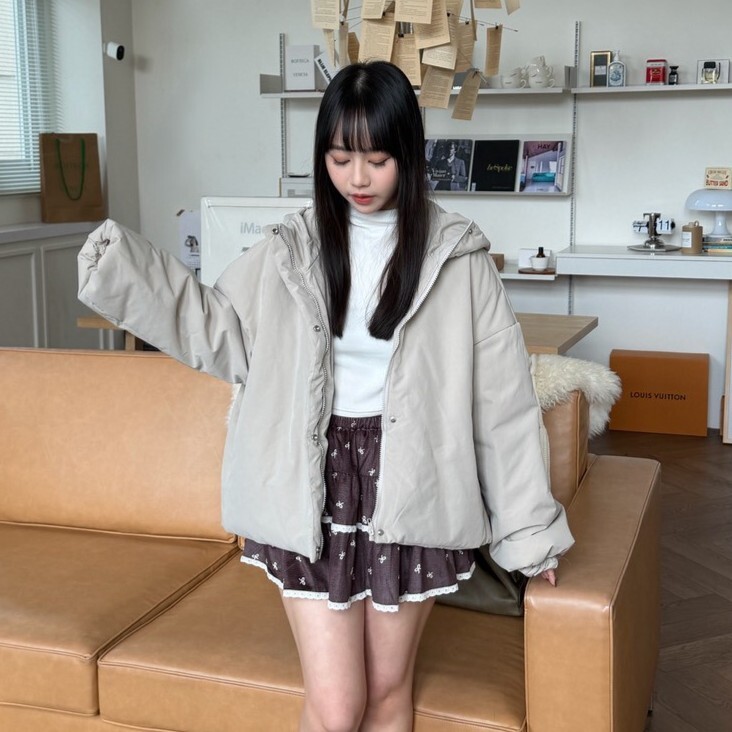 低溫日誌 立領連帽鋪棉麵包外套