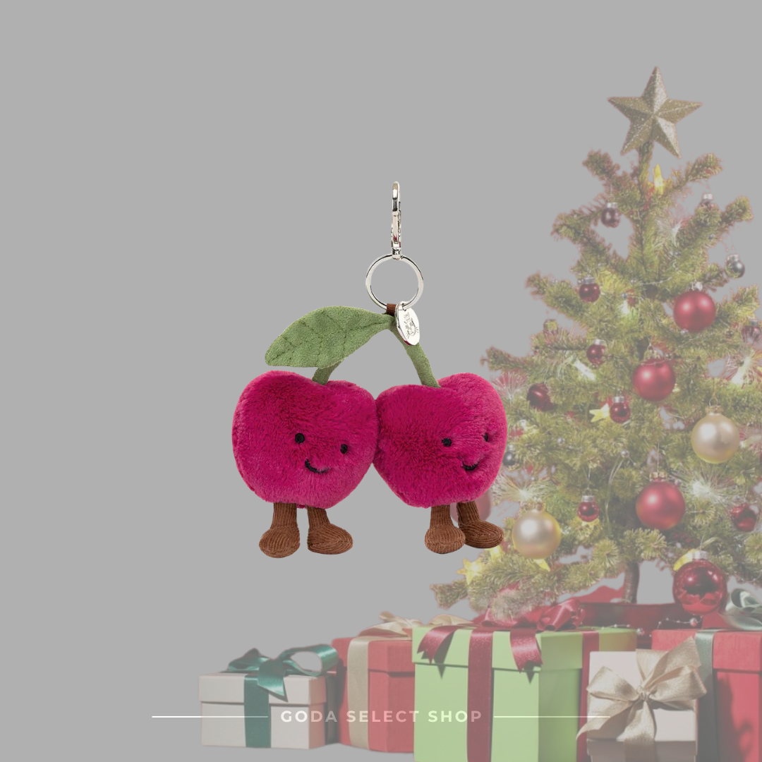 Jellycat Amuseables Cherries Bag Charm 有趣的櫻桃 鑰匙圈