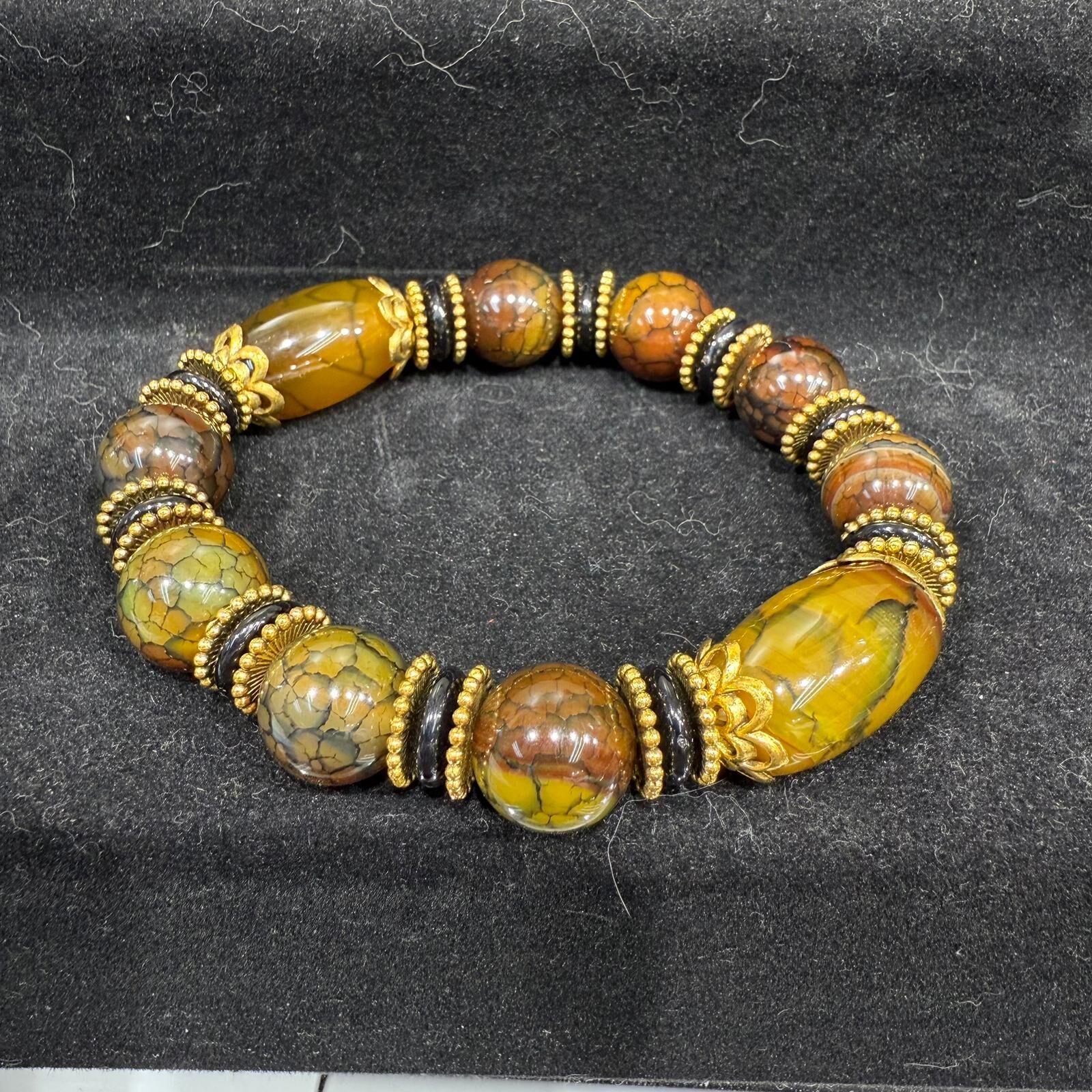 HKAF1214-048 龍紋天珠手串 14mm (A46)