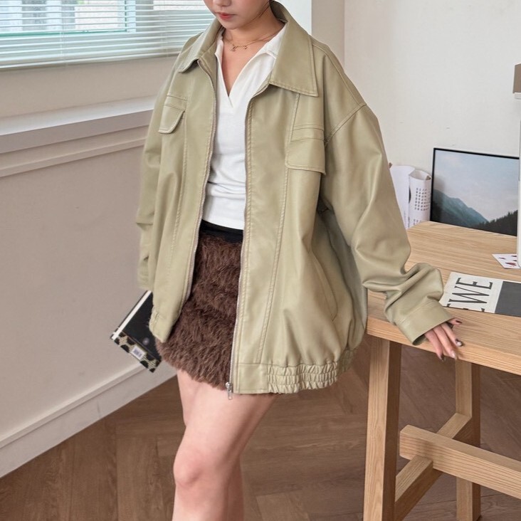 /𝙘𝙝𝙞𝙝 𝙢𝙖𝙙𝙚/ 專屬寵愛🫵🏻 假翻蓋下鬆緊皮外套