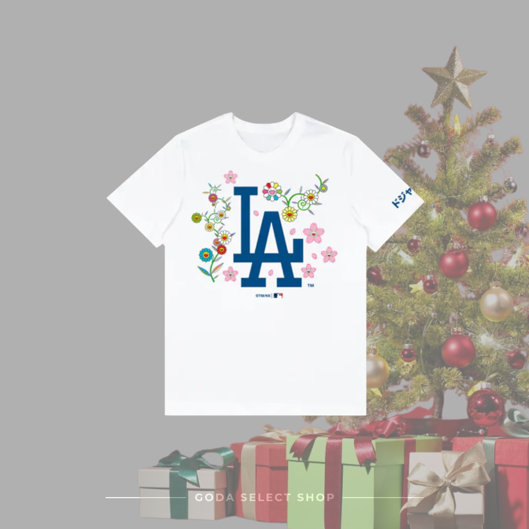 (現貨秒發)村上隆 Takashi Murakami + DODGERS SHIRT BLUE LA 道奇隊 白色短T