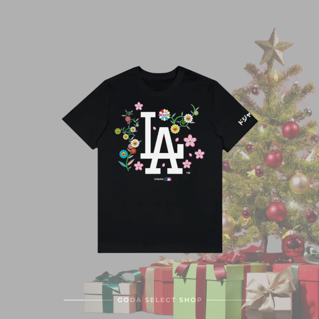 (現貨秒發)村上隆 Takashi Murakami + DODGERS SHIRT BLUE LA 道奇隊 黑色短T