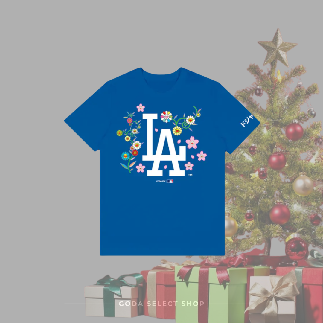 (現貨秒發)村上隆 Takashi Murakami + DODGERS SHIRT BLUE LA 道奇隊 藍色短T