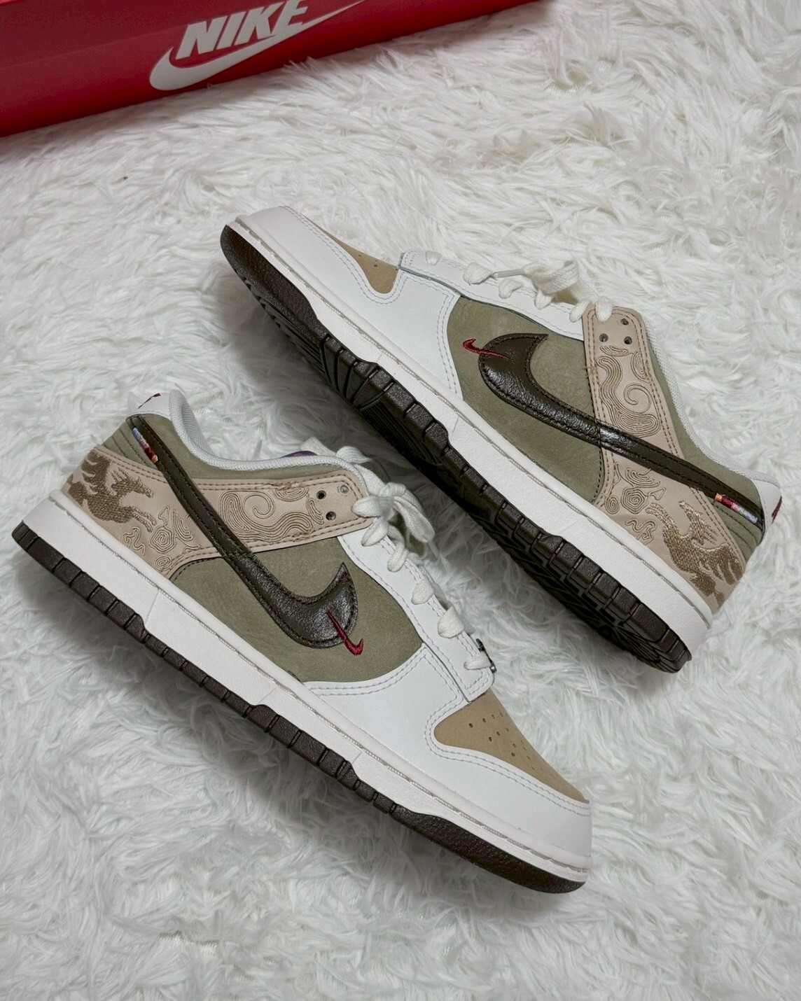 Nike Dunk Low "CNY" 2026 馬年新年限定 棕白色 刺繡 休閒鞋 男鞋