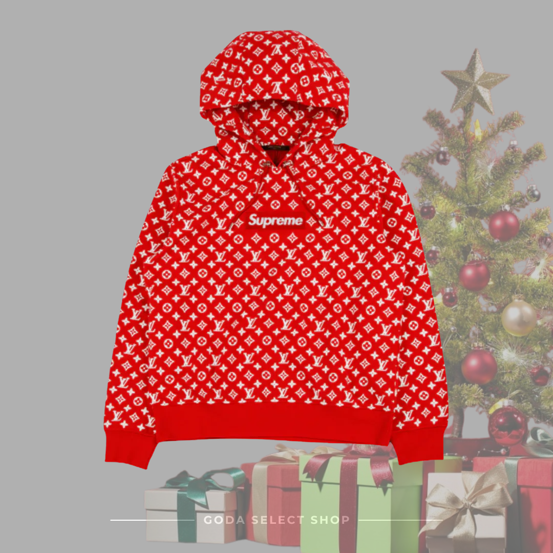 現貨秒發 Supreme x Louis Vuitton 紅色 帽T