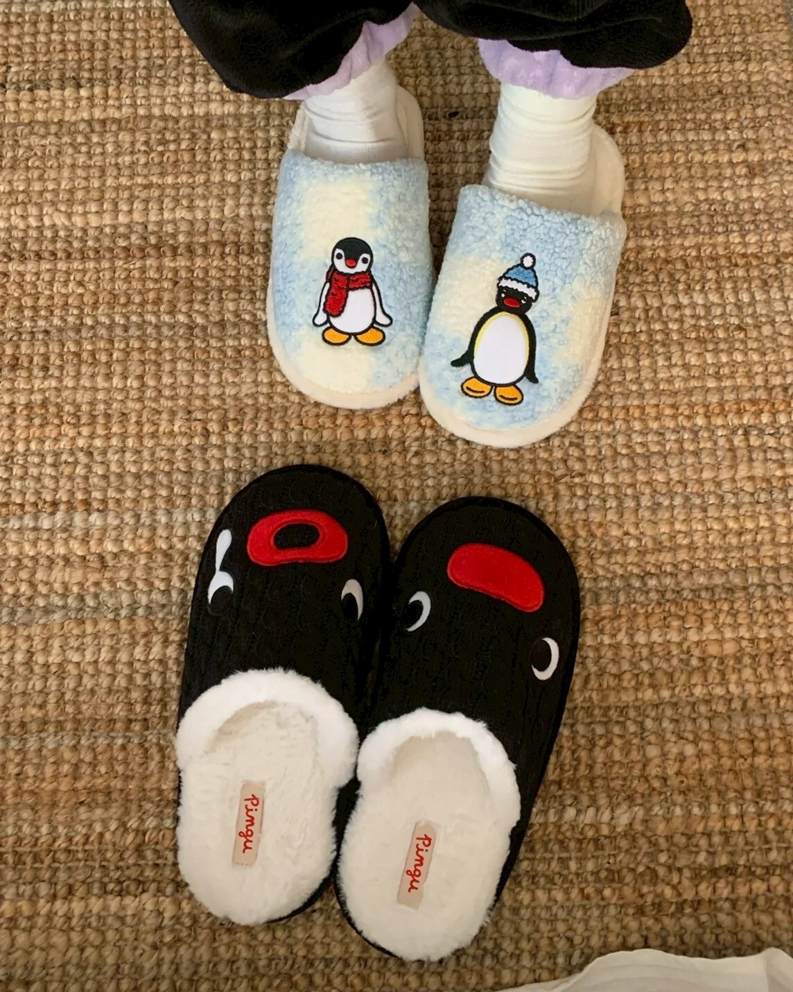 <正版授權>tbh野獸派 x PINGU 企鵝家族 毛絨室內拖 棉拖 聯名 共2款