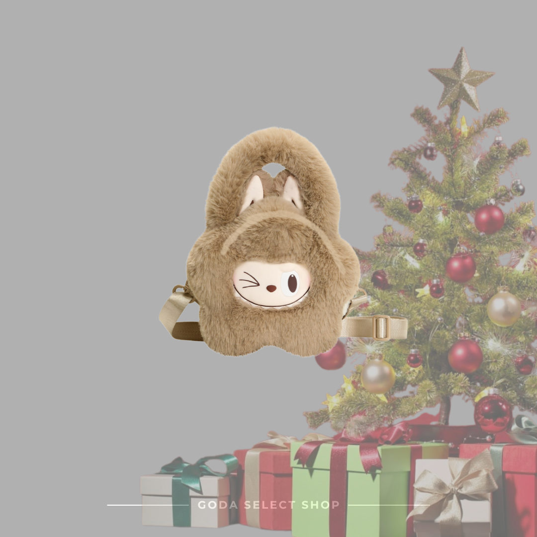 (現貨秒發)POP MART LABUBU經典系列 - 毛絨花花包（棕色）#GT