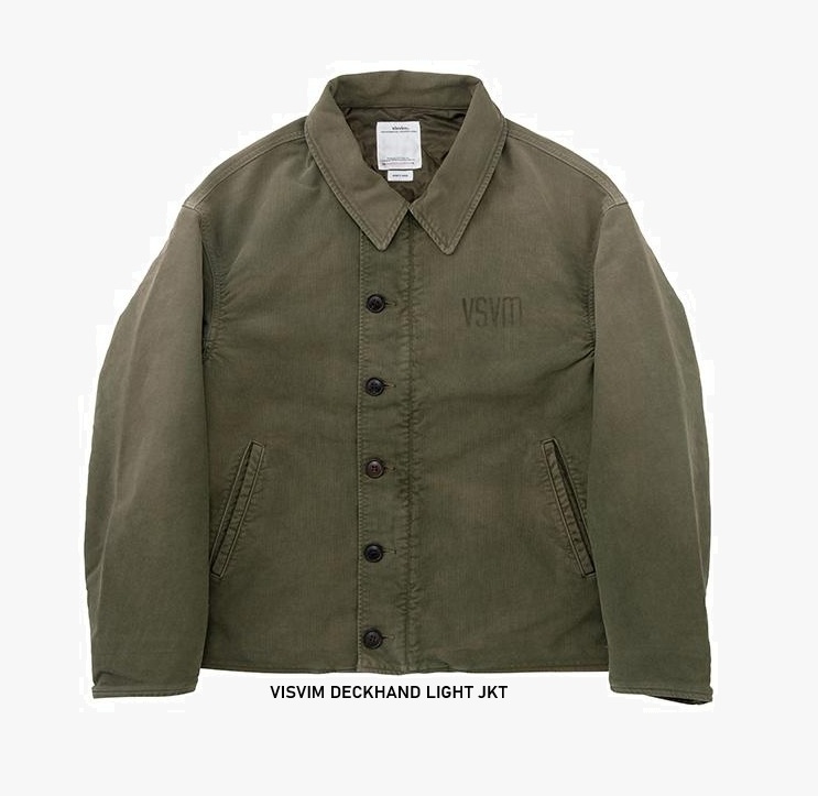 VISVIM DECKHAND LIGHT JKT - OLIVE SIZE 3 PRE ORDER ITEM (預訂中)
