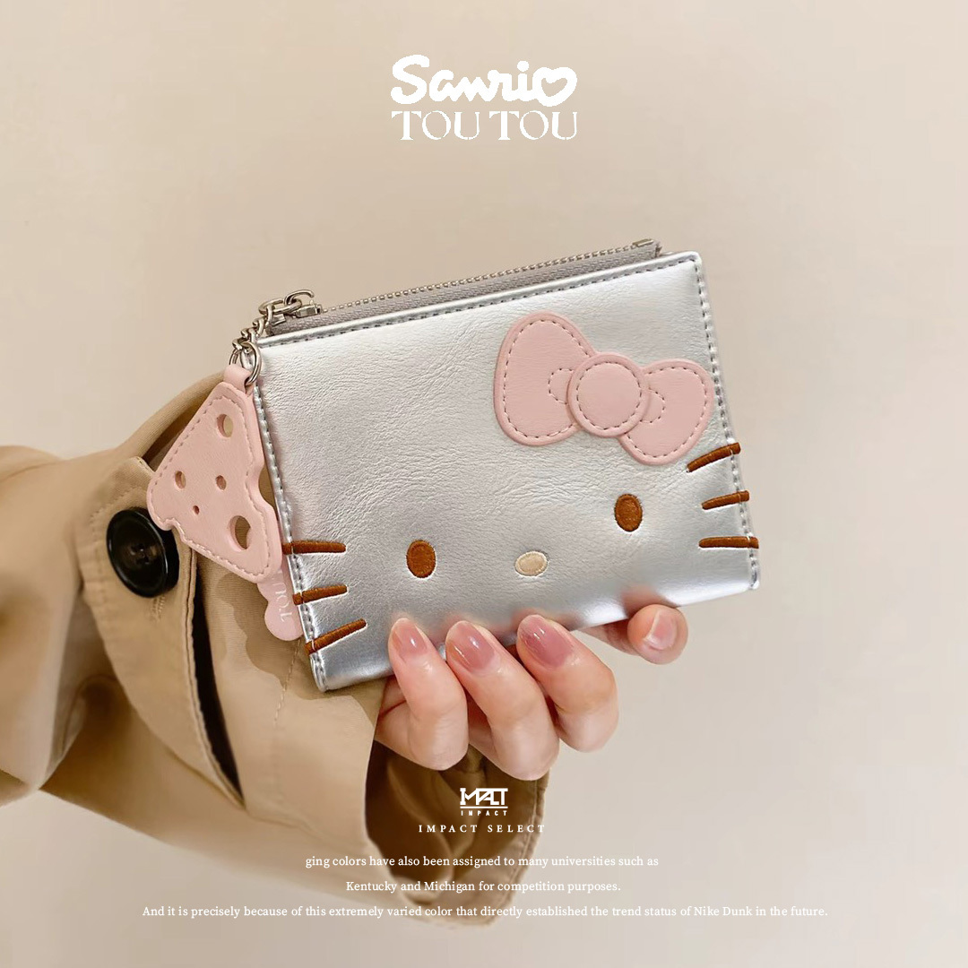Hello Kitty X TOU TOU 皮革 皮夾 大容量 起司 三色