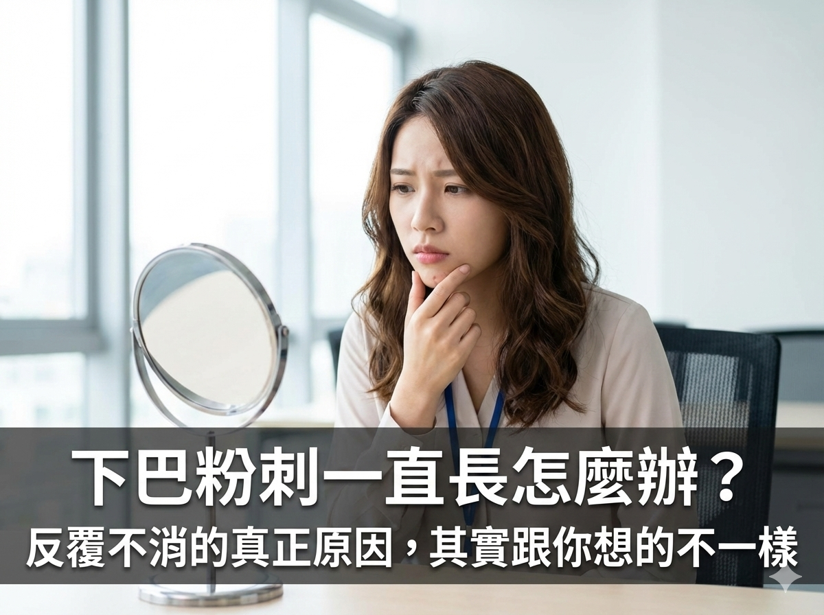 下巴粉刺一直長怎麼辦?反覆不消的真正原因,其實跟你想的不一樣