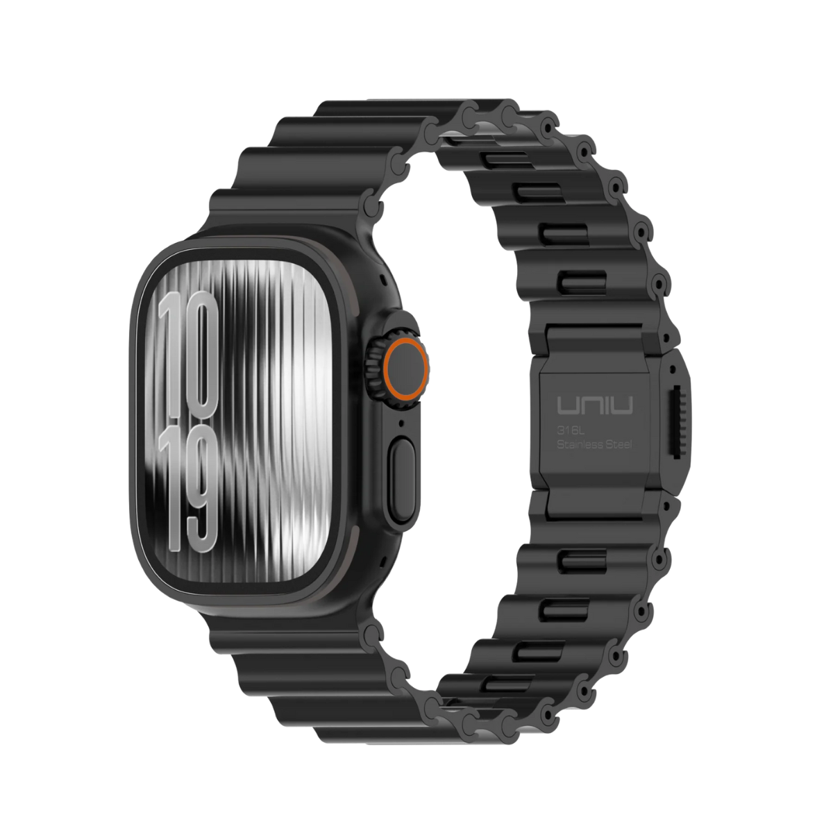 台灣 UNIU Ocean 黑色 海洋金屬錶帶