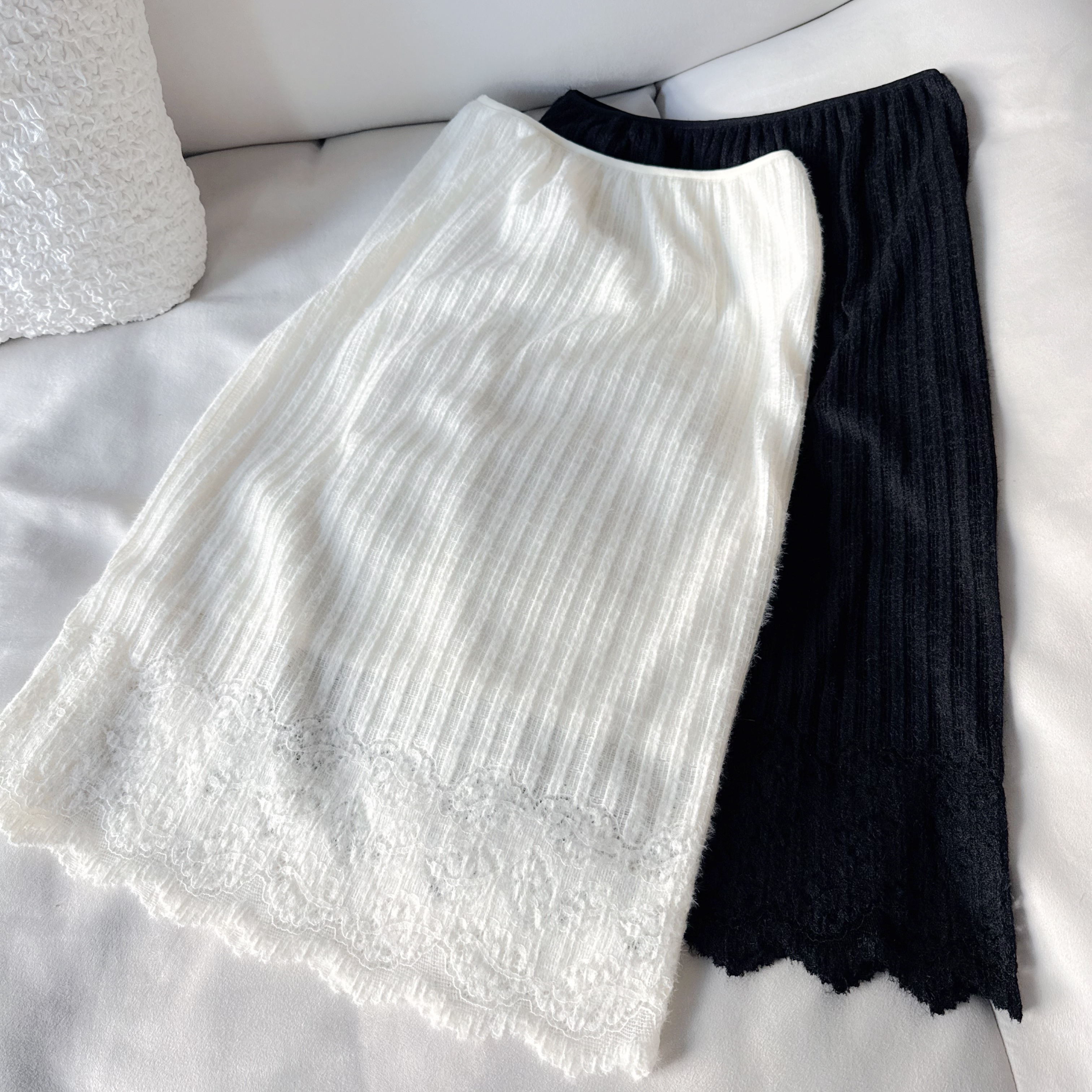 薄毛冷拼接Lace裙