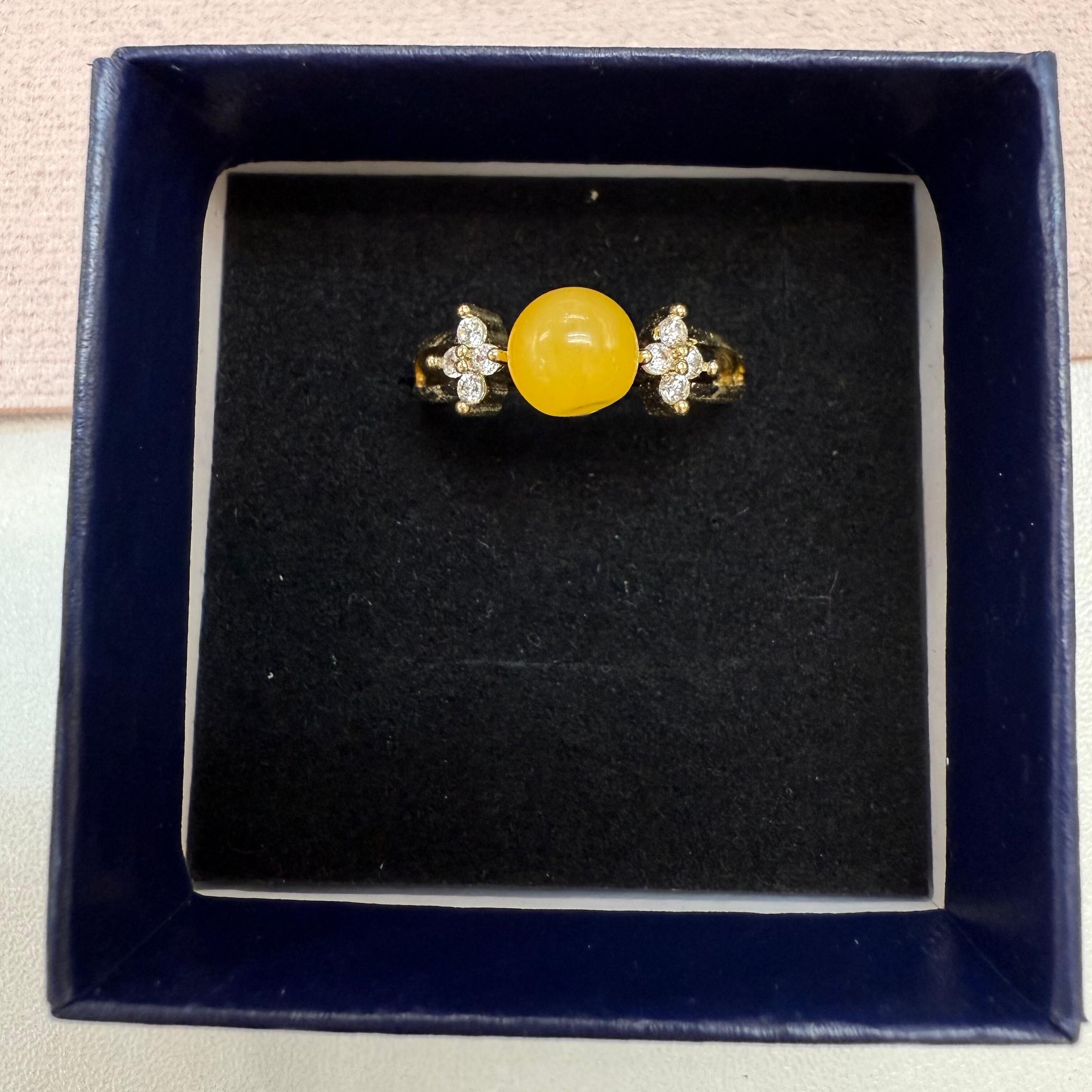 HKAF1214-052 蜜蠟開口戒指  (A50)