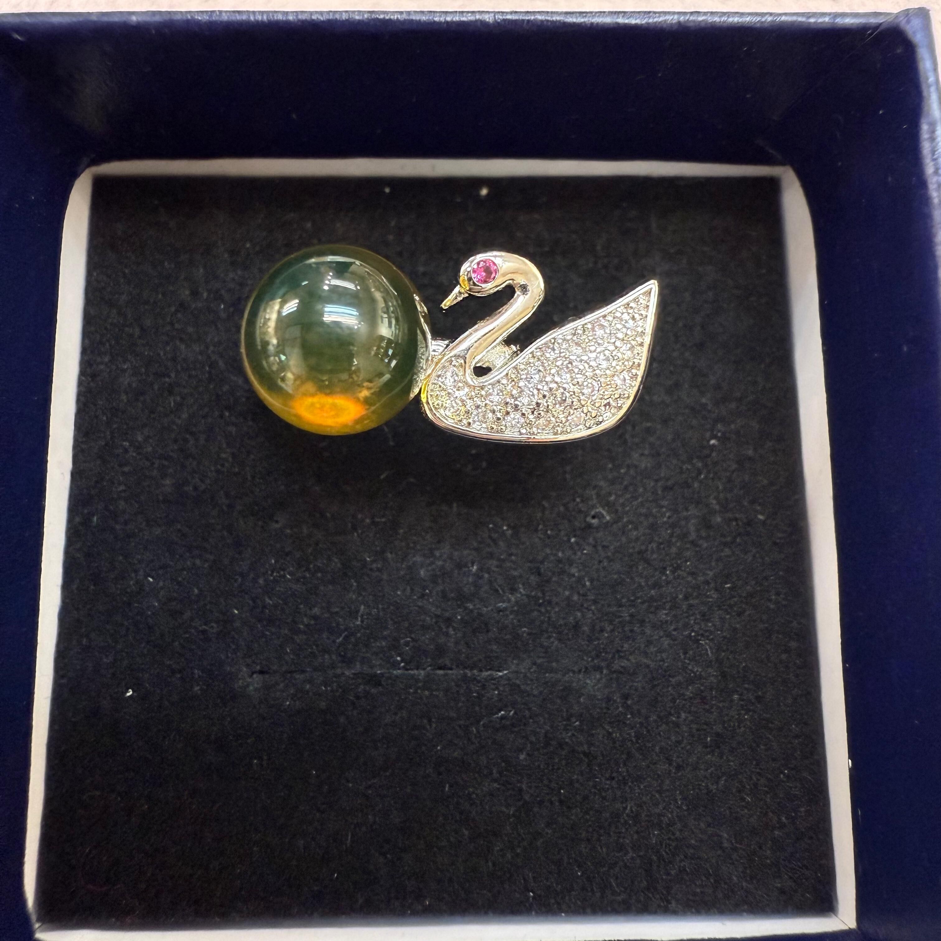 HKAF1214-061 藍琥珀開口戒指 (A59)