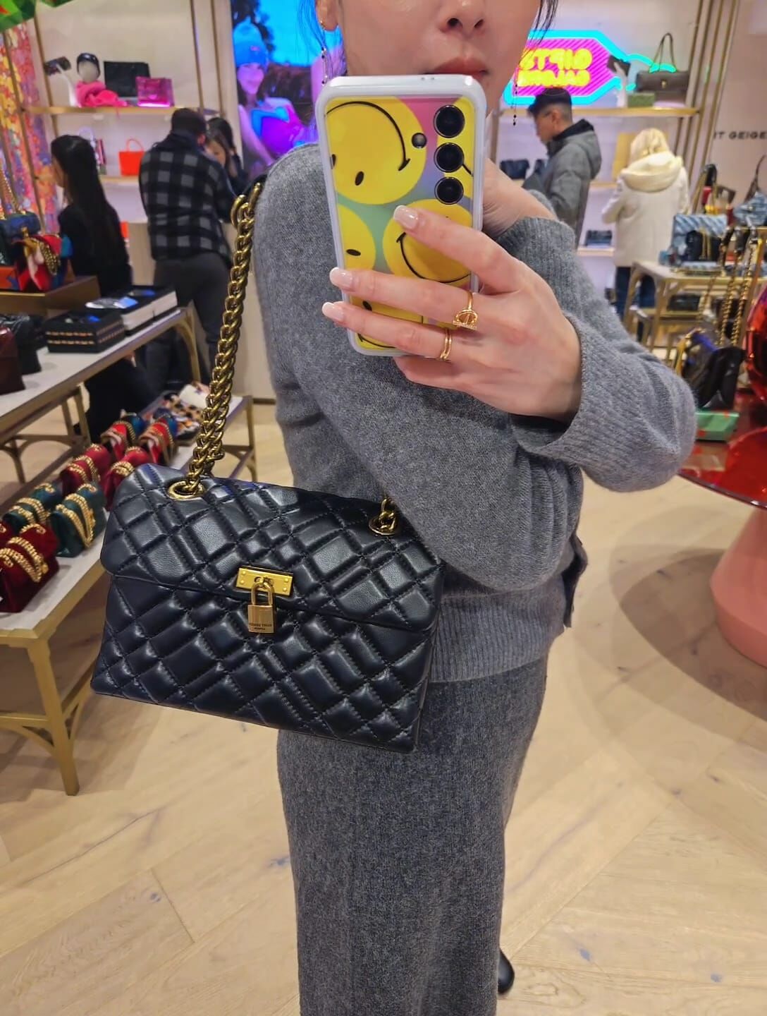 英國代購 (獨立訂單)--KG Kurt Geiger BRIXTON LOCK BAG BLACK M