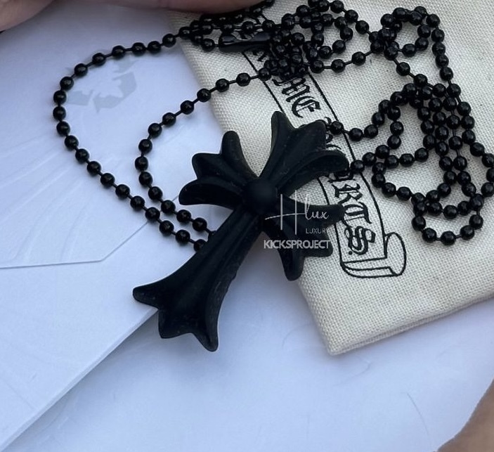 Chrome hearts 全黑 樹肢十字架 頸鏈 黑色