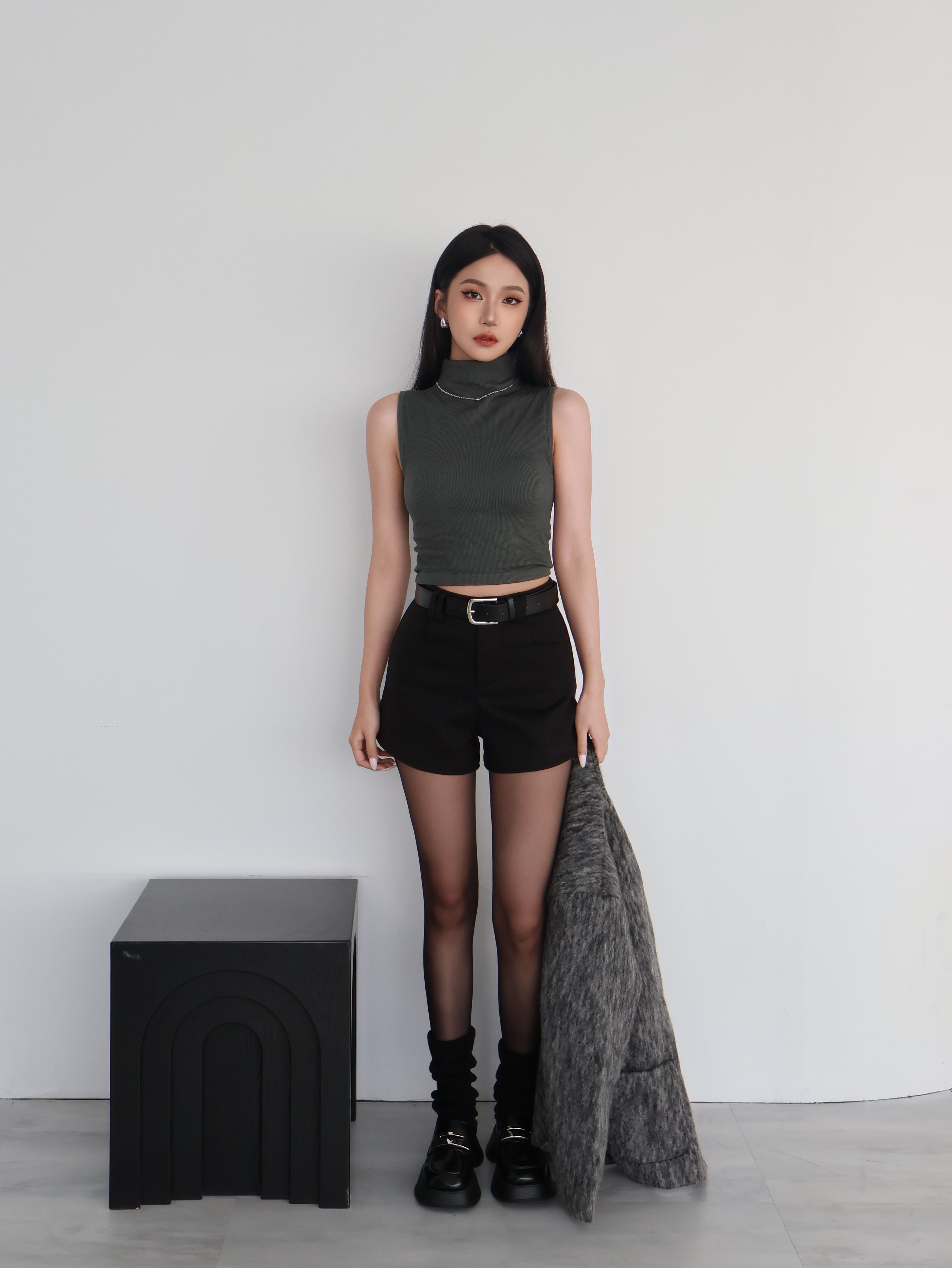 霧霧西裝短褲 (附皮帶)