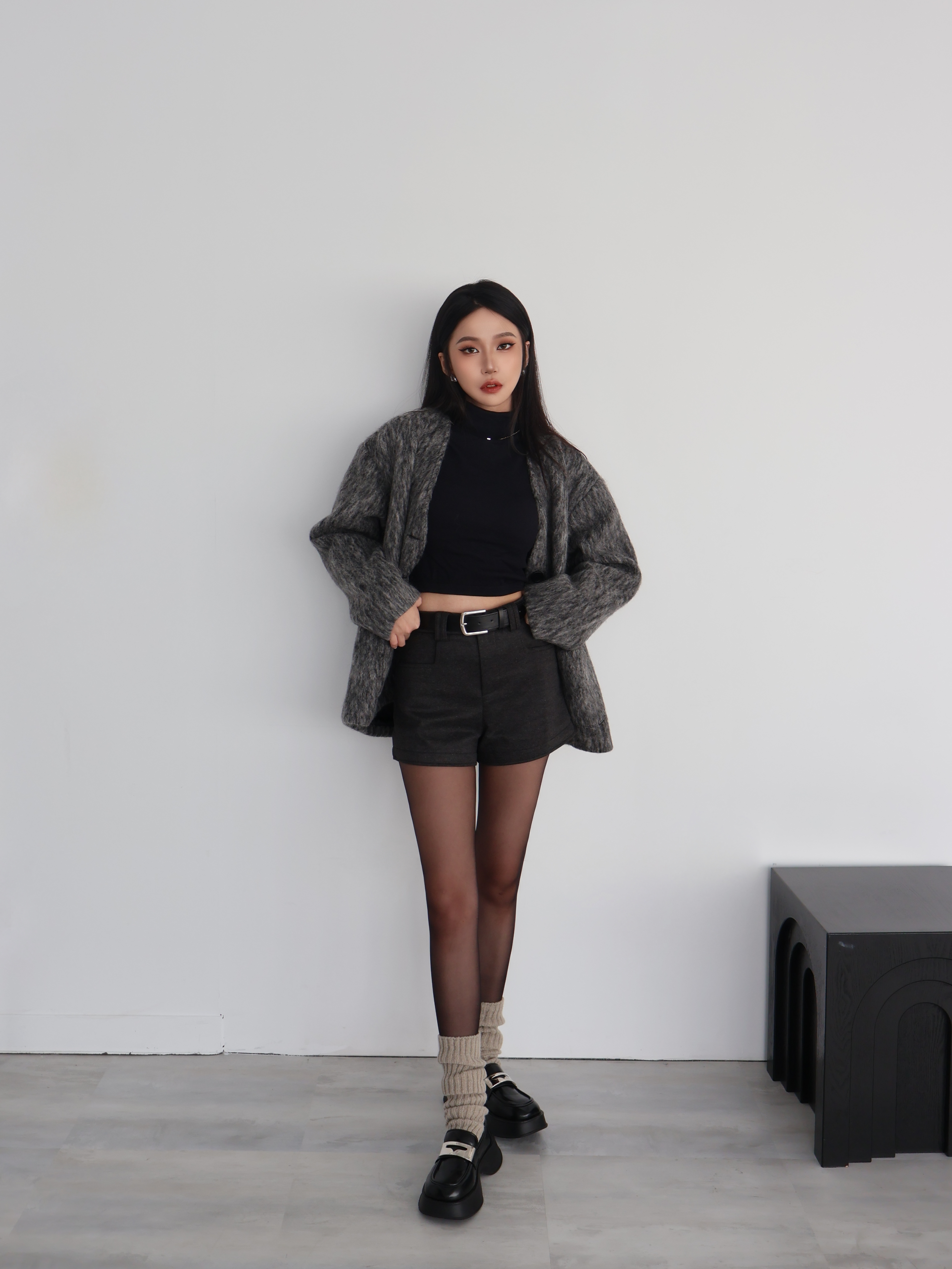 霧霧西裝短褲 (附皮帶)