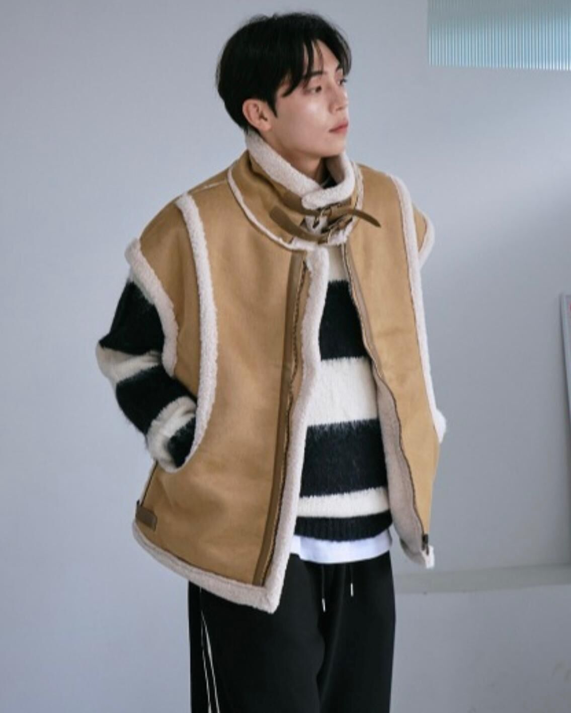 毛毛拉鍊背心褸 Tac-0348V