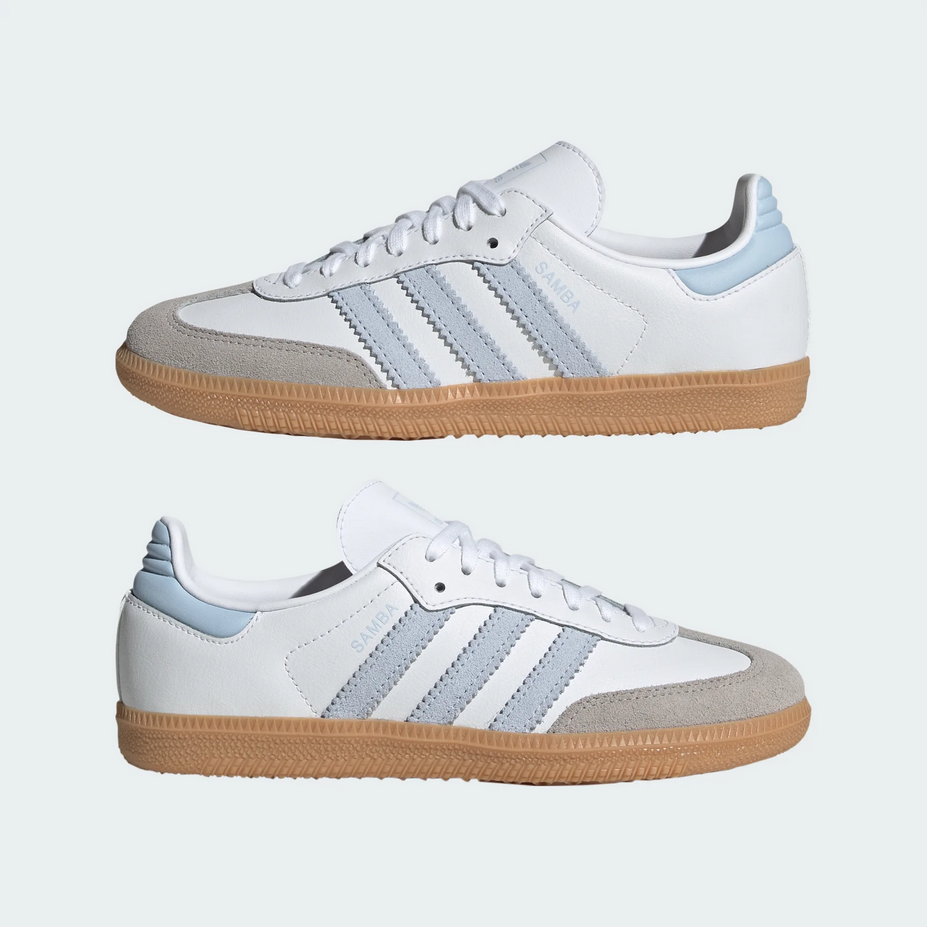 【預訂】ADIDAS ORIGINAL SAMBA 白霧藍-GS