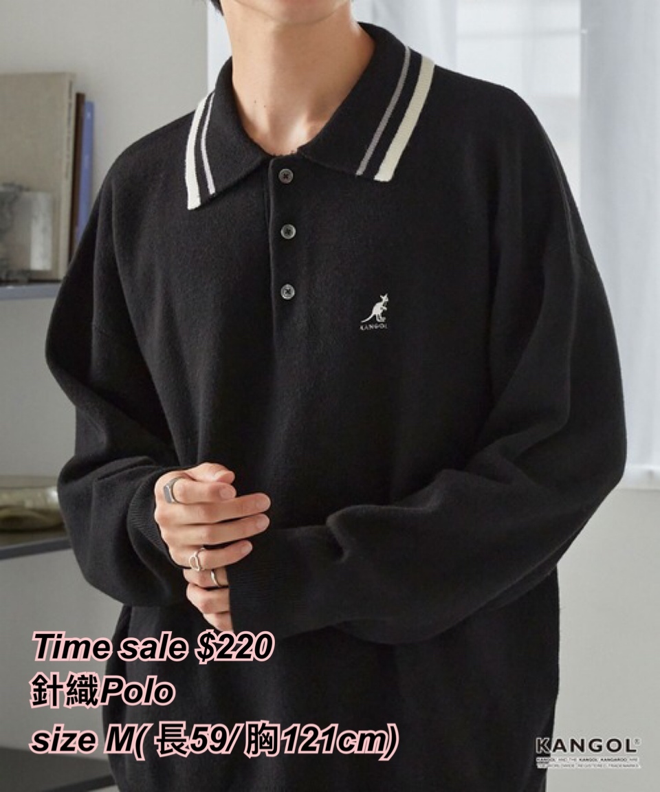 15/12 Time sale Kangol 針織polo/多色