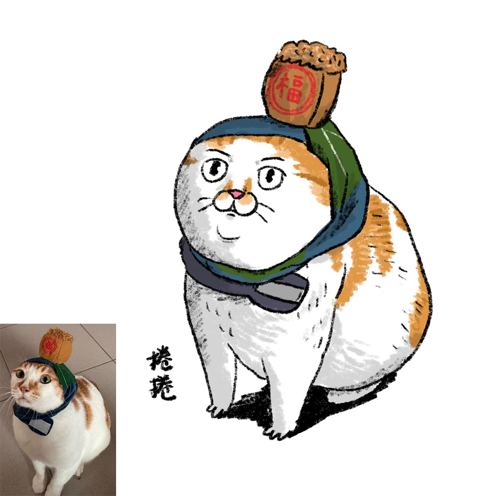 【ehcat貓室友】貓咪似顏繪 (電子檔)