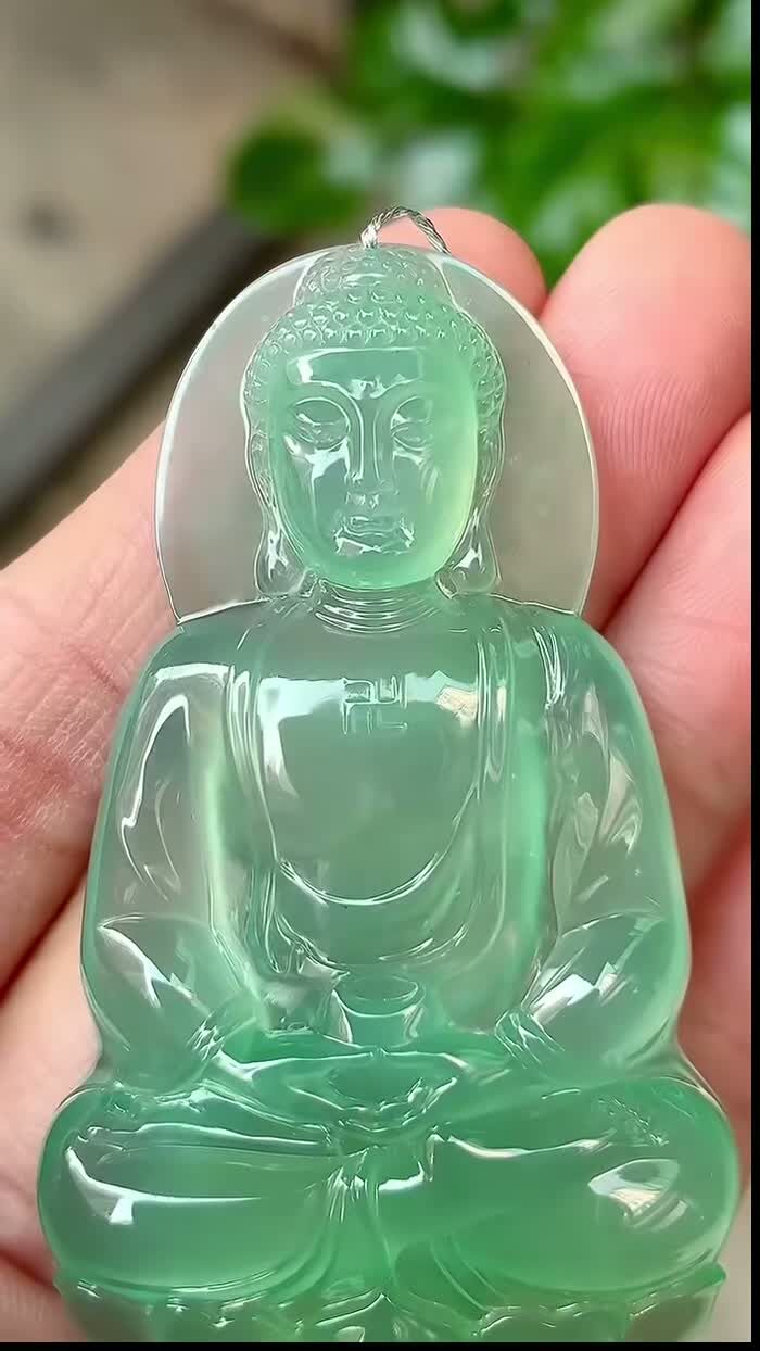 翡翠天空藍大日如來,天然翡翠A玉, 緬甸玉, Jade, Jadeite