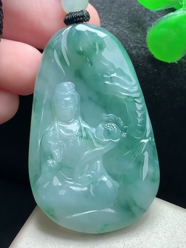 翡翠普賢菩薩,天然翡翠A玉, 緬甸玉, Jade, Jadeite