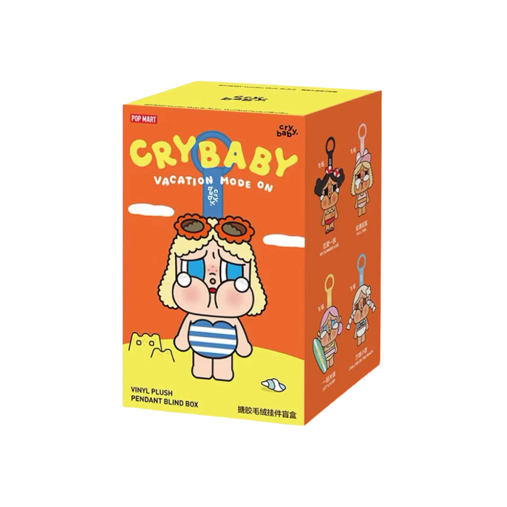 POP MART CRYBABY Vacation Mode On 度假 哭娃 搪膠毛絨掛件盲盒 8102810169